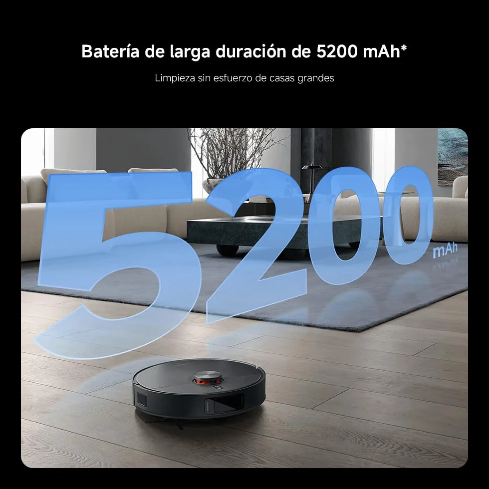 XIAOMI Robot Vacuum X20 MAX con estación Todo en uno: Vaciado automático, Lavado a Alta Temperatura y Secado rápido. 8000Pa, Brazo Extensible, Cepillo Anti-enredos, navegación LDS y Control por App.