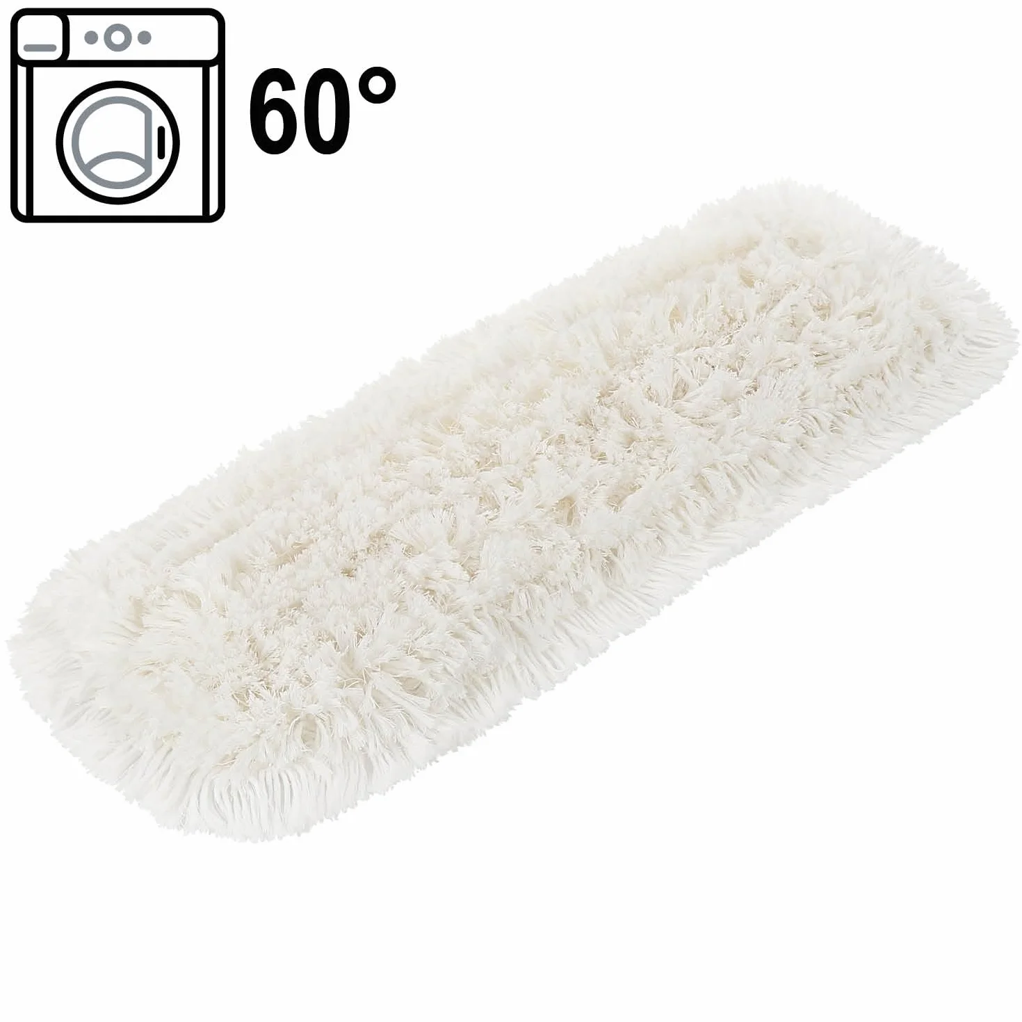 com-four® 4X paño de Limpieza Premium - paño de Repuesto de Microfibra para trapeador de Piso - trapeador de Limpieza Interior de 50 cm de Ancho - Lavable hasta 60°C (4 Piezas - Blanco - 50cm)