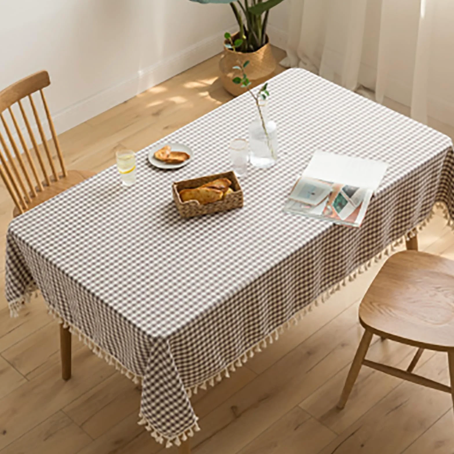 Mantel Antimanchas Rectangular, Manteles Exterior Impermeabl, Cubierta de Mesa Lavable Resistente, para cumpleaños Jardin Exterior Picnic Comedor Concina, Terraza, Otoño