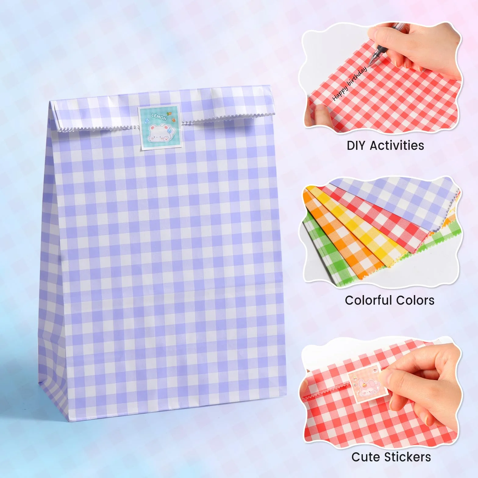Blendura Bolsas Chuches Cumpleaños, 40 PCS Bolsas de Papel de Colores Bolsas Regalo Cumpleaños, Bolsas Regalo Infantil para Envolver Regalos, Bodas