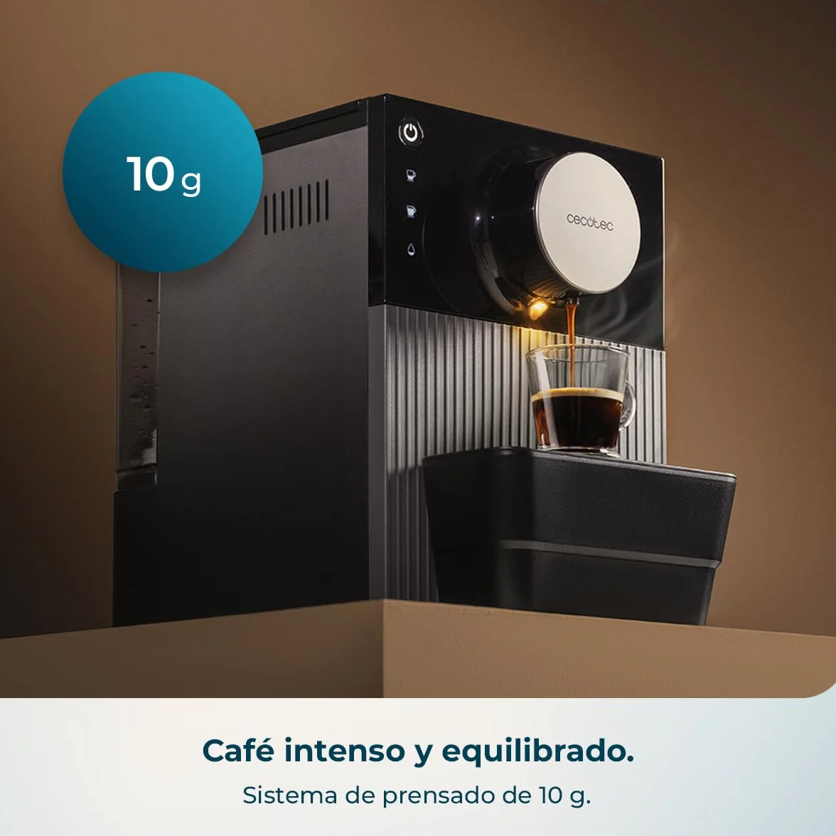 Cecotec Cafetera Superautomática Compacta Cremmaet Cube Red 1350W 19 Bares Termoblock