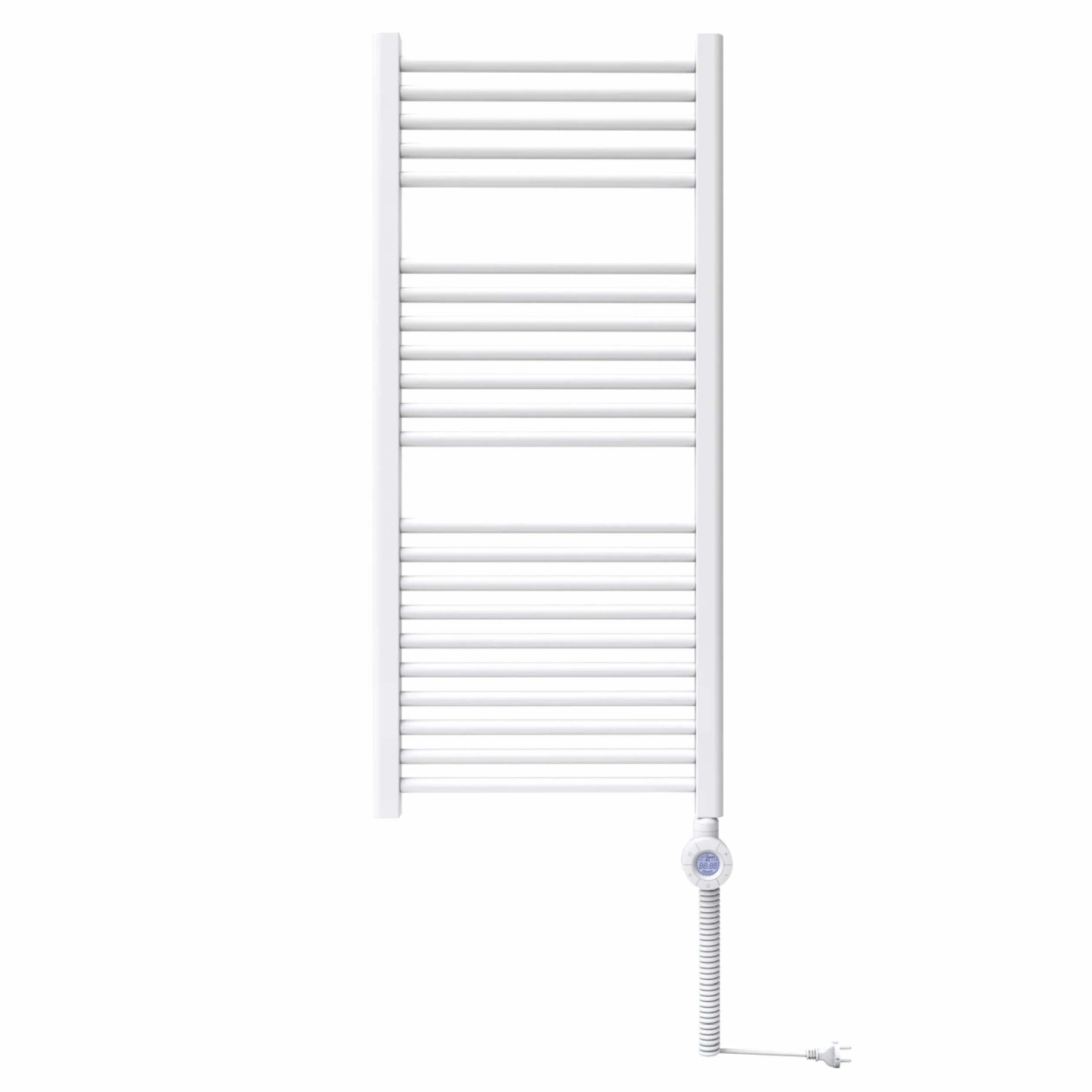Bosch - Heat Radiator 4500 - Radiador de baño eléctrico, tamaño 1110x600 mm, 600 vatios, con toallero y termostato integrado, color blanco