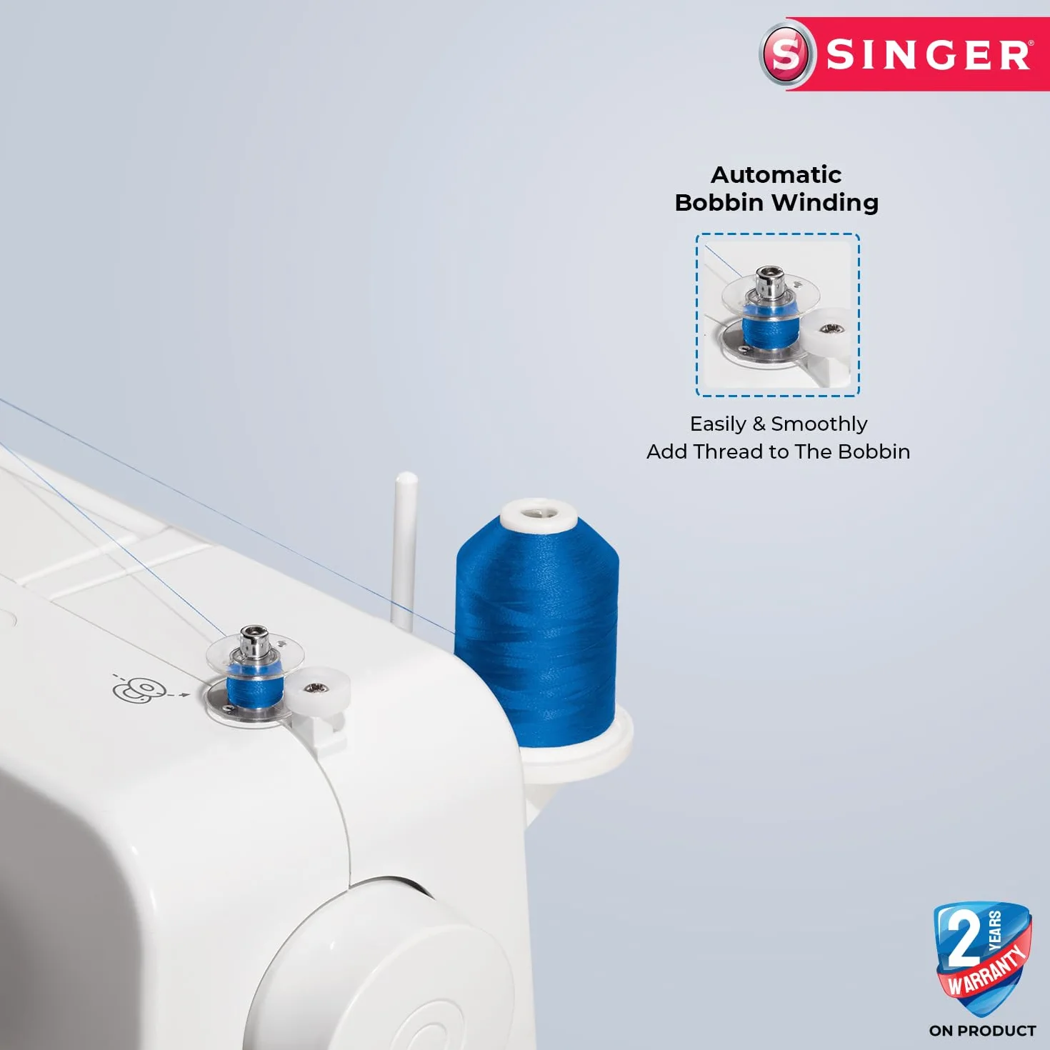 Singer 1409 Promise - Máquina de Coser Mecánica, 9 puntadas, 120 V, color Blanco