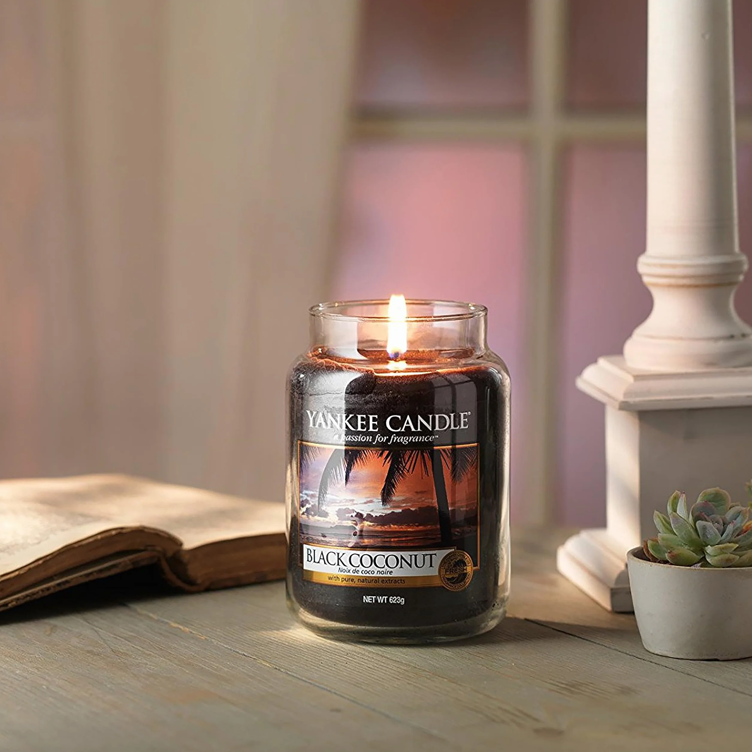 Yankee Candle Black Coconut vela tarro grande larga duración hasta 150 h regalo mujer
