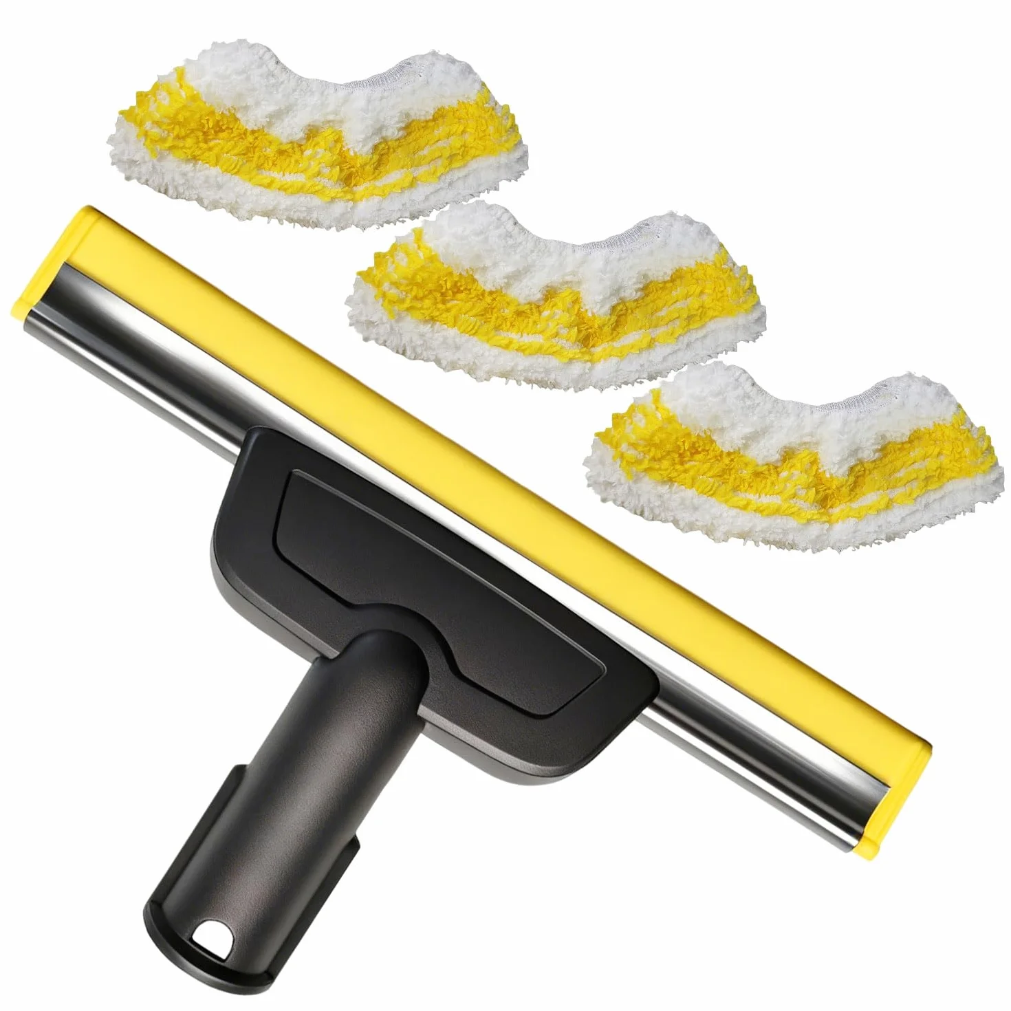 Boquilla Limpiacristales de Vapor con 3 Paños Microfibra Boquilla Accesorios de Limpieza de Vapor Compatible con Kar-ch-er Limpiacristales SC1-SC5 CTK10 CTK20 Limpieza sin Rayas de Cristal y Ventanas