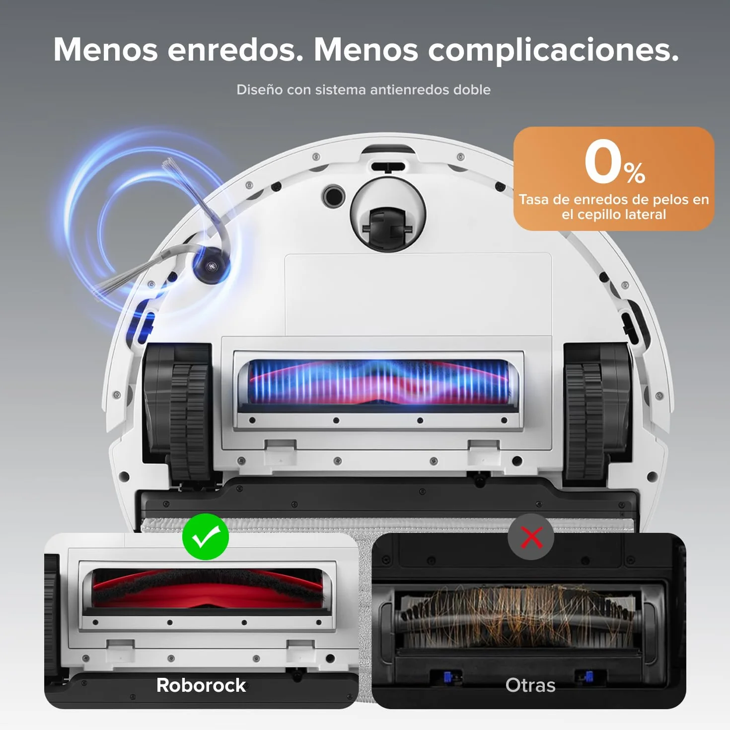 Roborock Q10 S5+ Set Robot Aspirador y Fregasuelo 2 en 1 10000 Pa Doble Sistema Antienredos Obstacle Avoidance 7 Weeks Self-Emptying Navegación PreciSense LiDAR Control por App Blanco