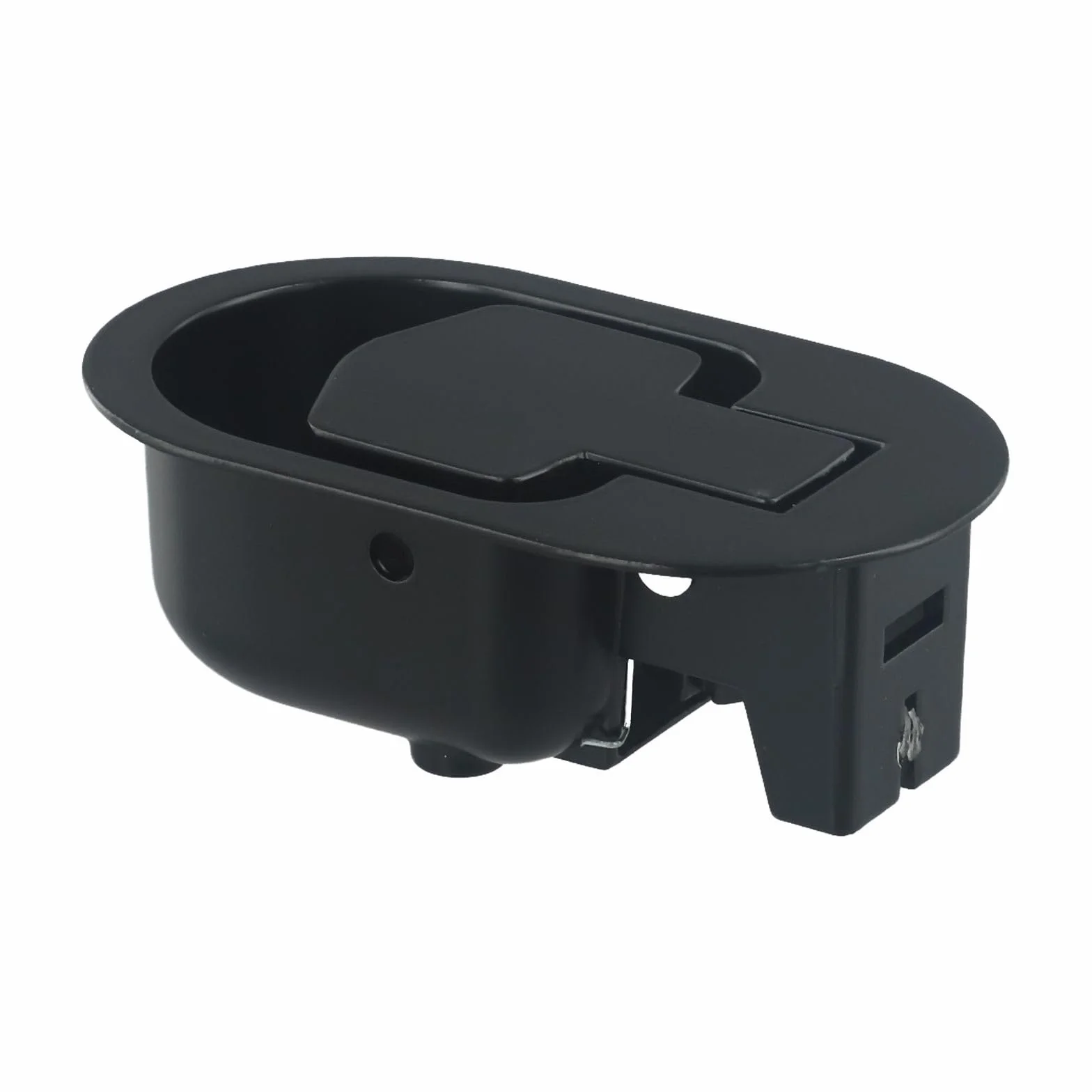 Palanca de repuesto de metal para sillón reclinable, palanca de repuesto para sofá, interruptor de liberación de aleación de aluminio ovalado negro, se adapta a cables de 6 mm y 3 mm