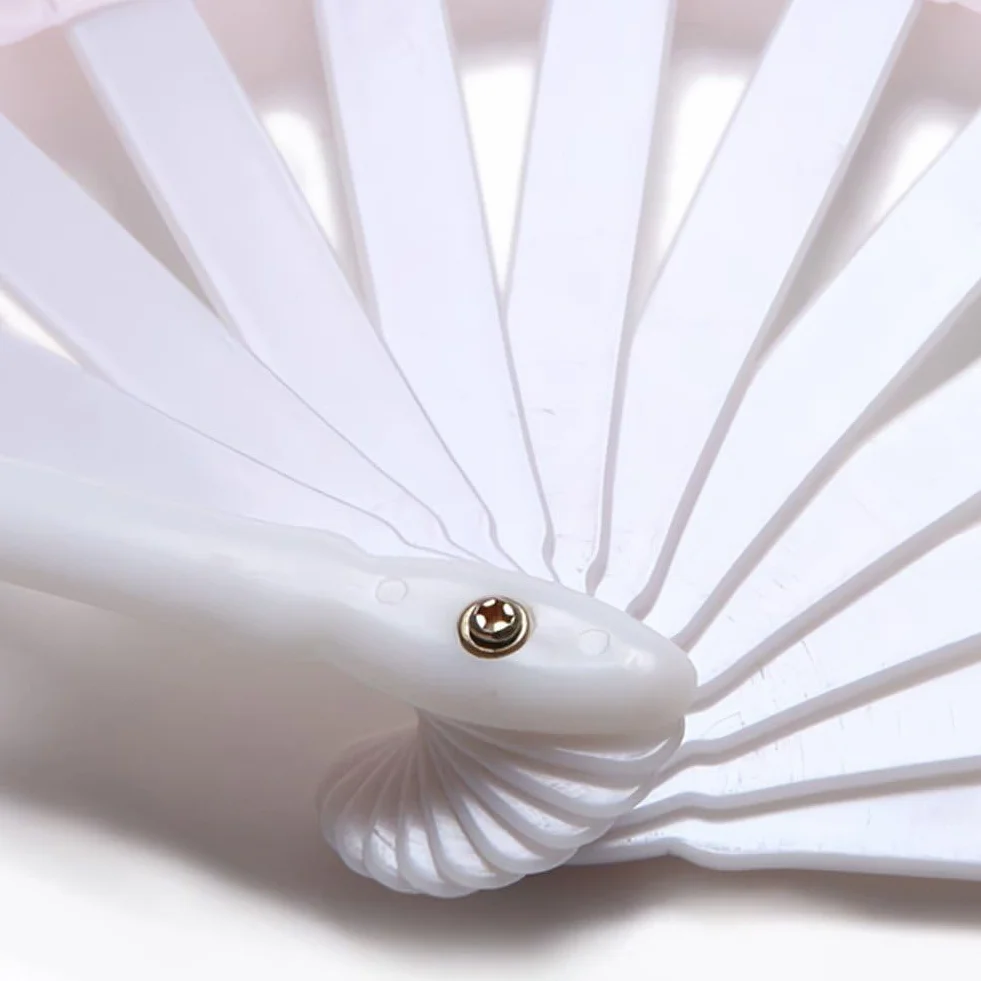 Abanico Chino Corto Plegable de Plástico para Danza del Vientre y Yangko