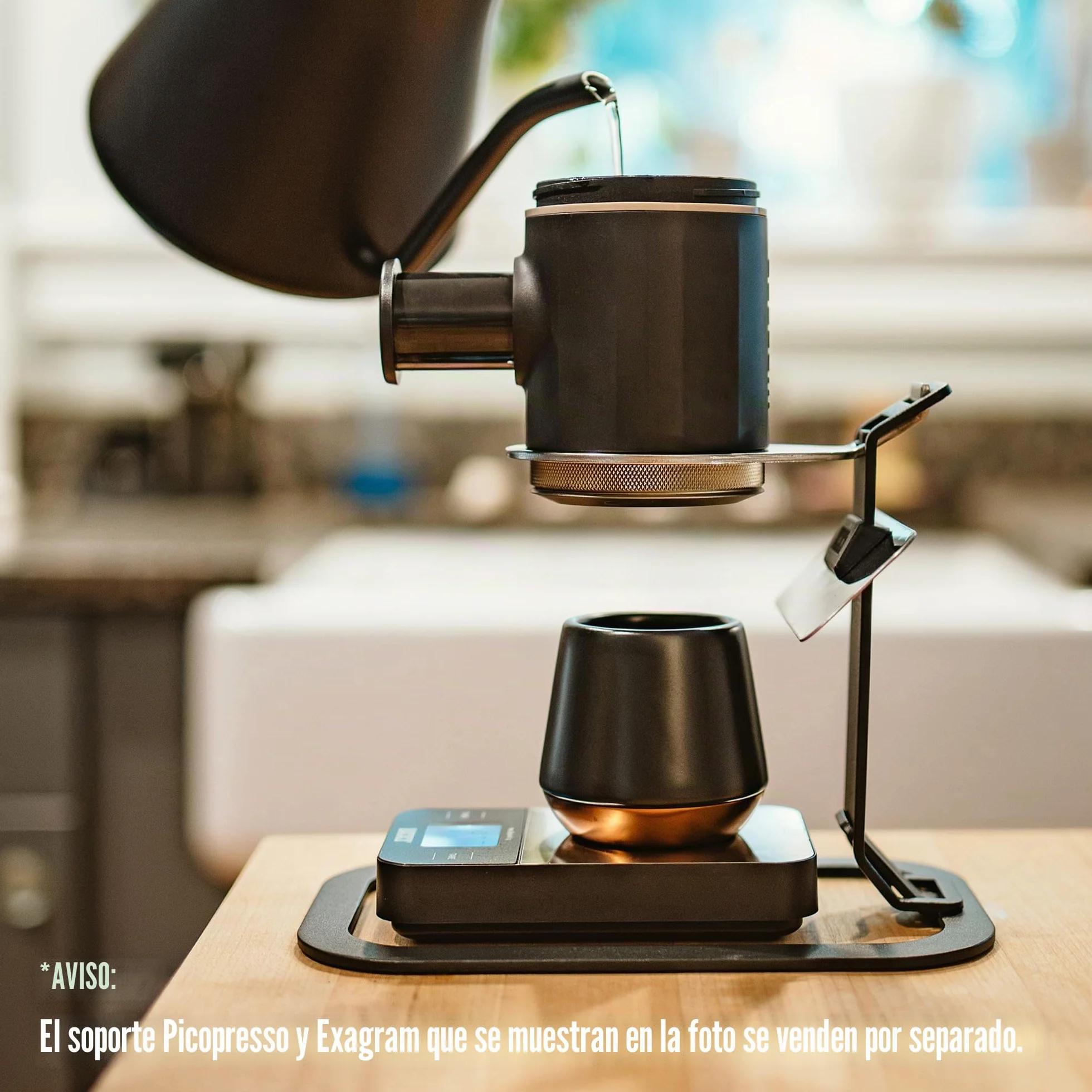 WACACO Picopresso Cafetera Espresso Portátil con Estuche Protector, Máquina de Café de Nivel Pro, Molienda Ultrafina Compatible, Cafetera de Viaje, Operada Manualmente