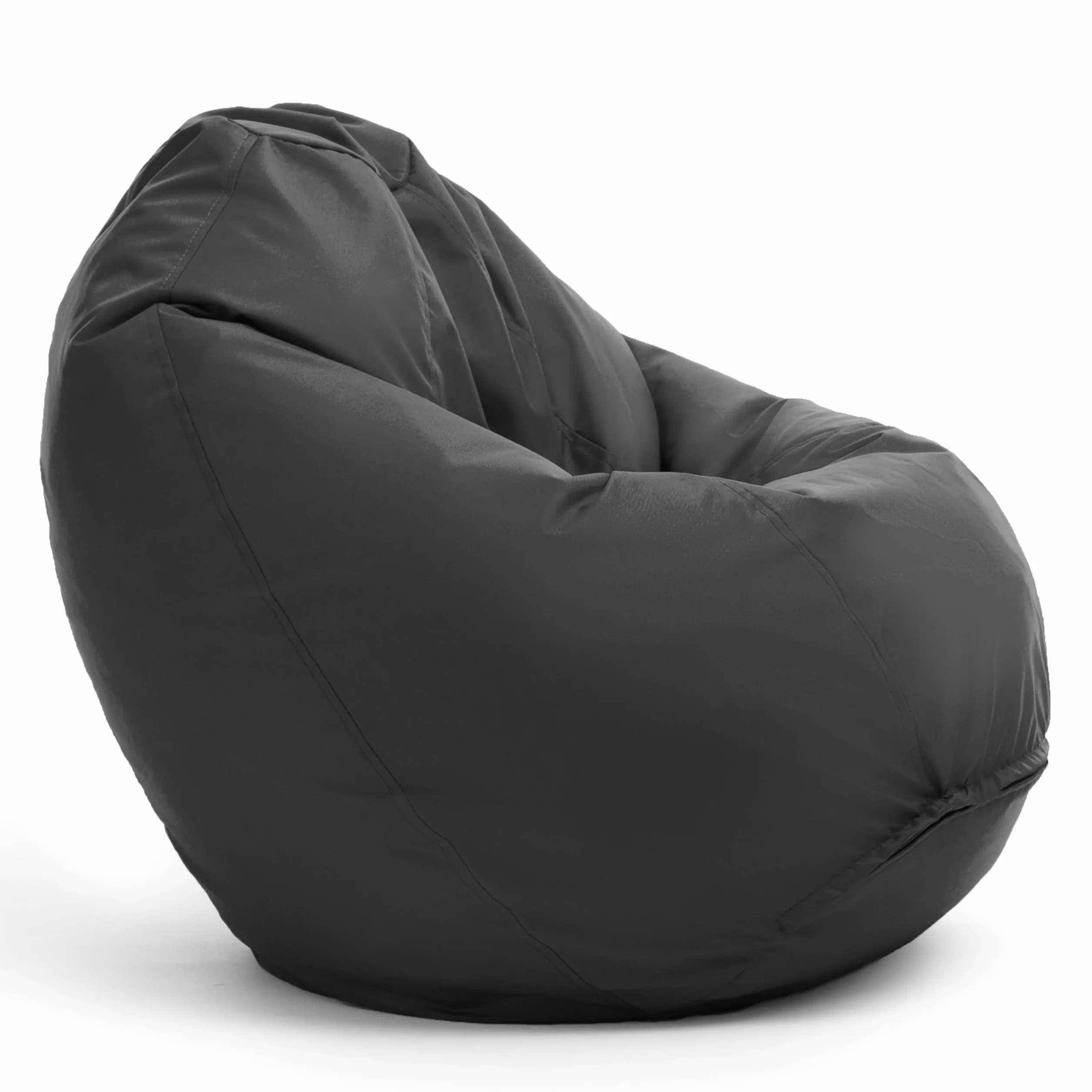 Bruni Puf Classico M en gris – Puf con saco interior para jugar y leer, funda extraíble, apto para alimentos, perlas EPS como relleno de bean bag bag
