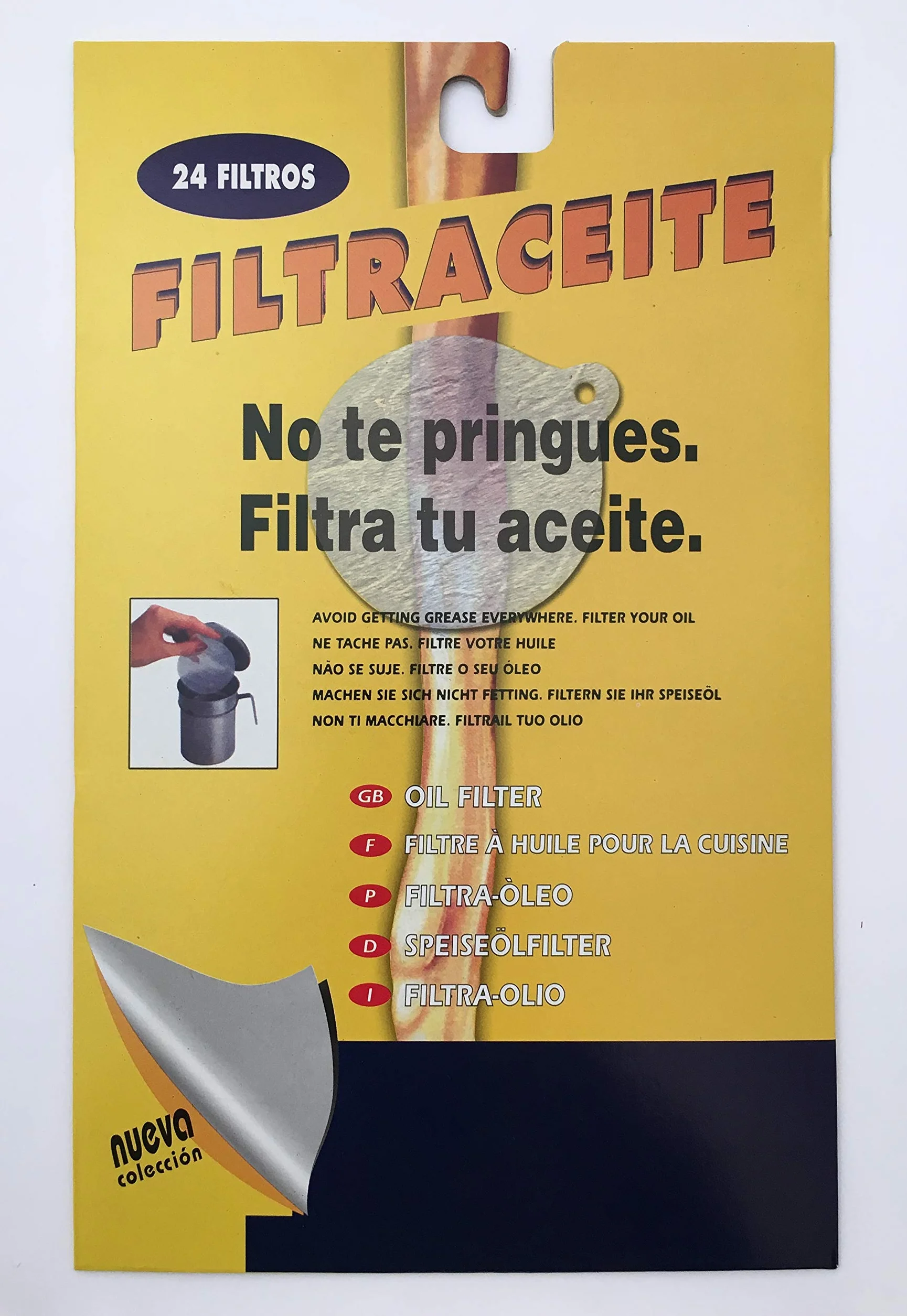 Filtro de Aceite Cocina Papel Blanco 24 Unidades
