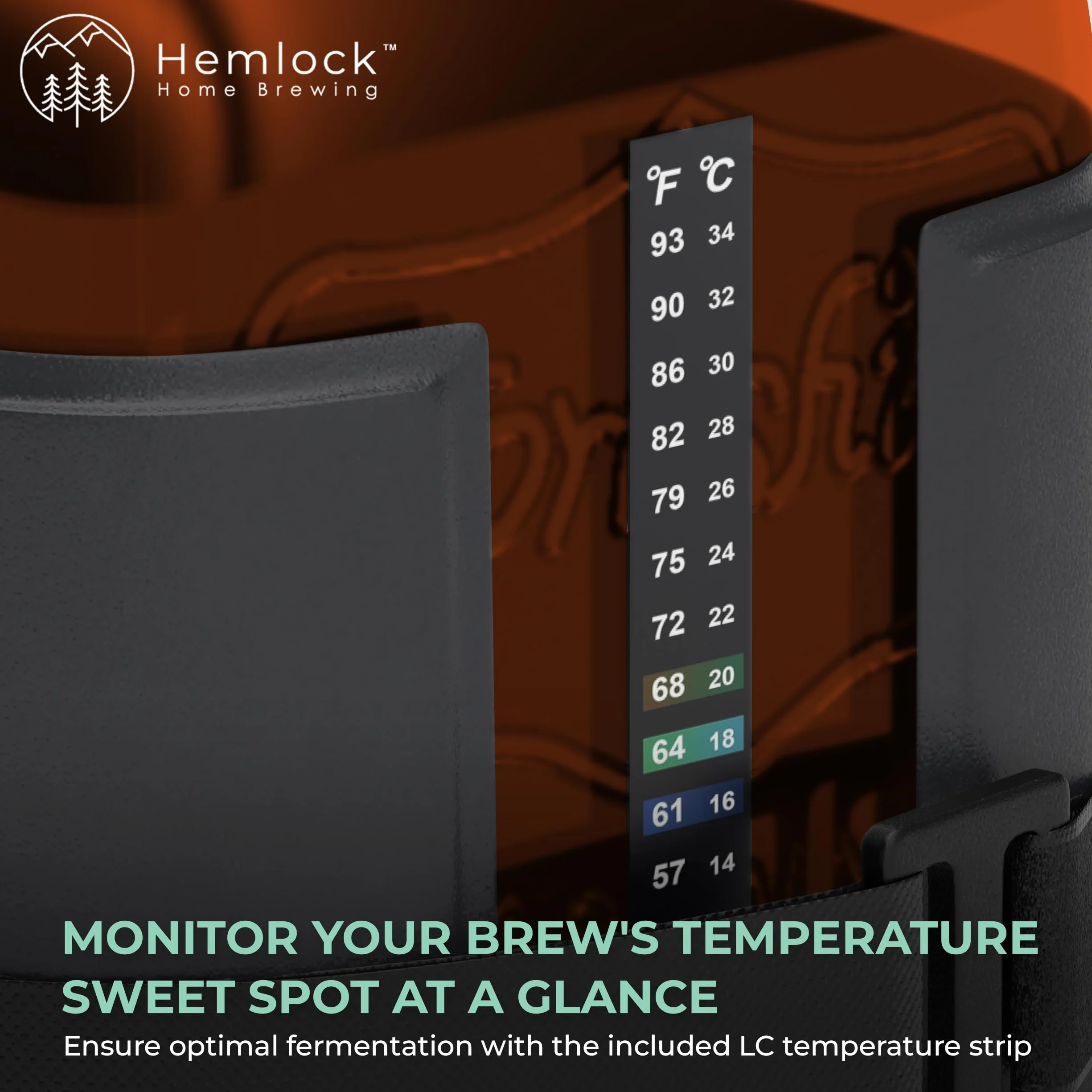 Hemlock Home Brewing Kombucha - Calentador de fermentación con Control de Temperatura