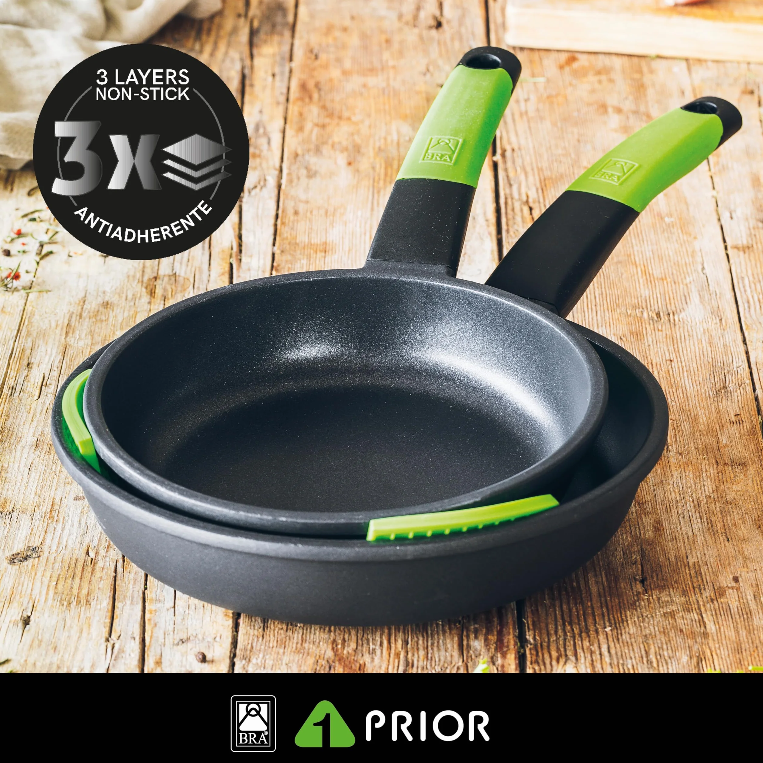 BRA Sartén 24 cm Aluminio Fundido Antiadherente Inducción
