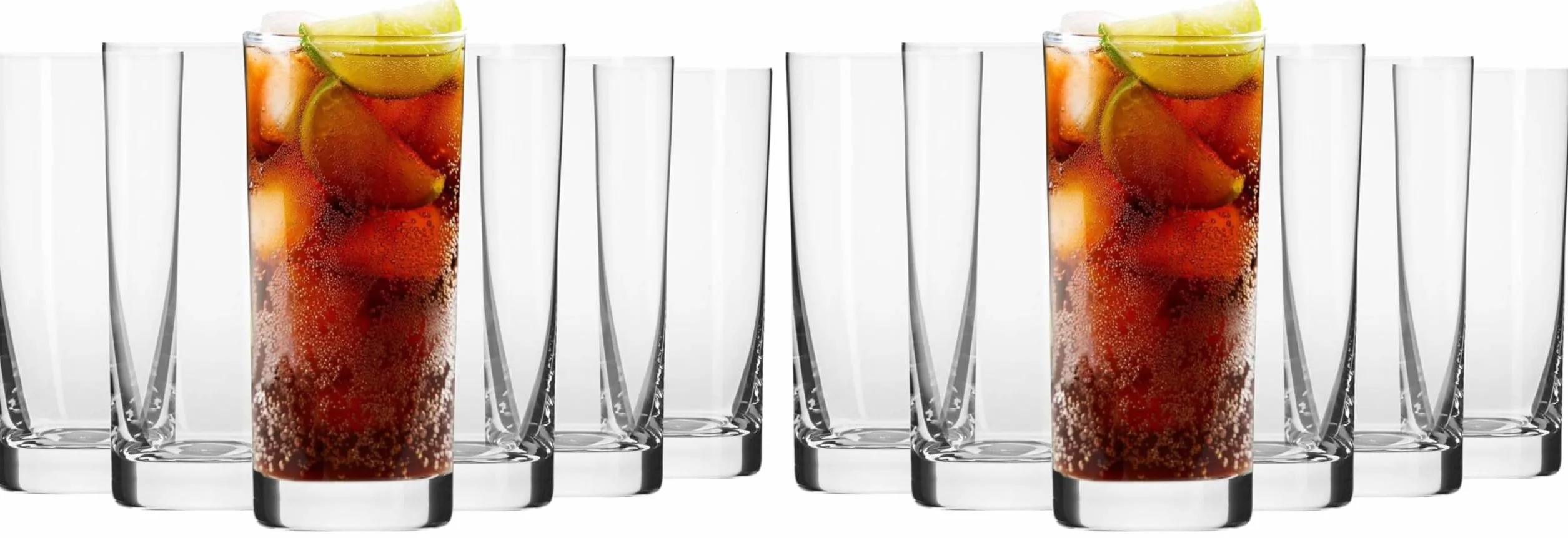 Krosno Vasos de Agua Jugo | Conjunto de 12 Piezas | 350 ML | Colección Blended | Perfectos para Uso en Casa, Restaurante y en Fiestas | Apto para Lavavajillas