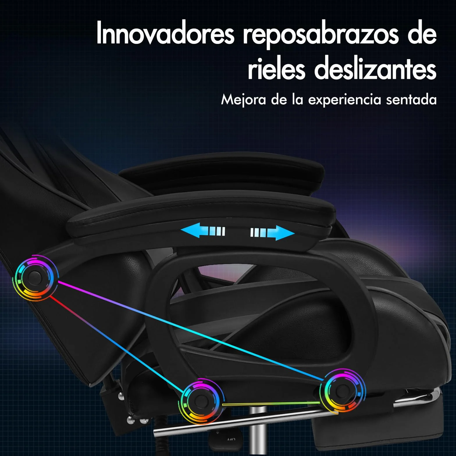 ALFORDSON Silla Gaming Ergonómica Reclinable con Masajeador, Cuero PU Gris