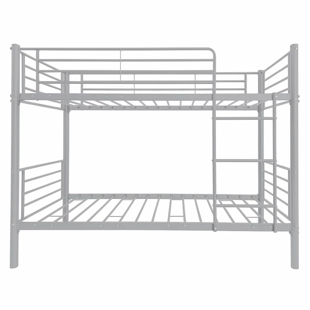Acomoda Textil – Litera Metálica Doble 200x97x161 cm. Cama Infantil y Juvenil con Escalera Lateral y Barandilla Seguridad Resistente y Compacta para Dormitorio (Litera)