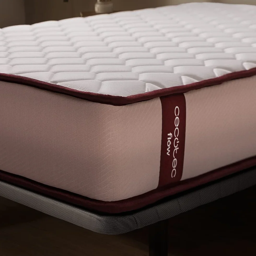 Cecotec Colchón Viscoelástico Flow PureVital 1900 90x190, Altura 21cm, Firmeza Alta, Doble Cara