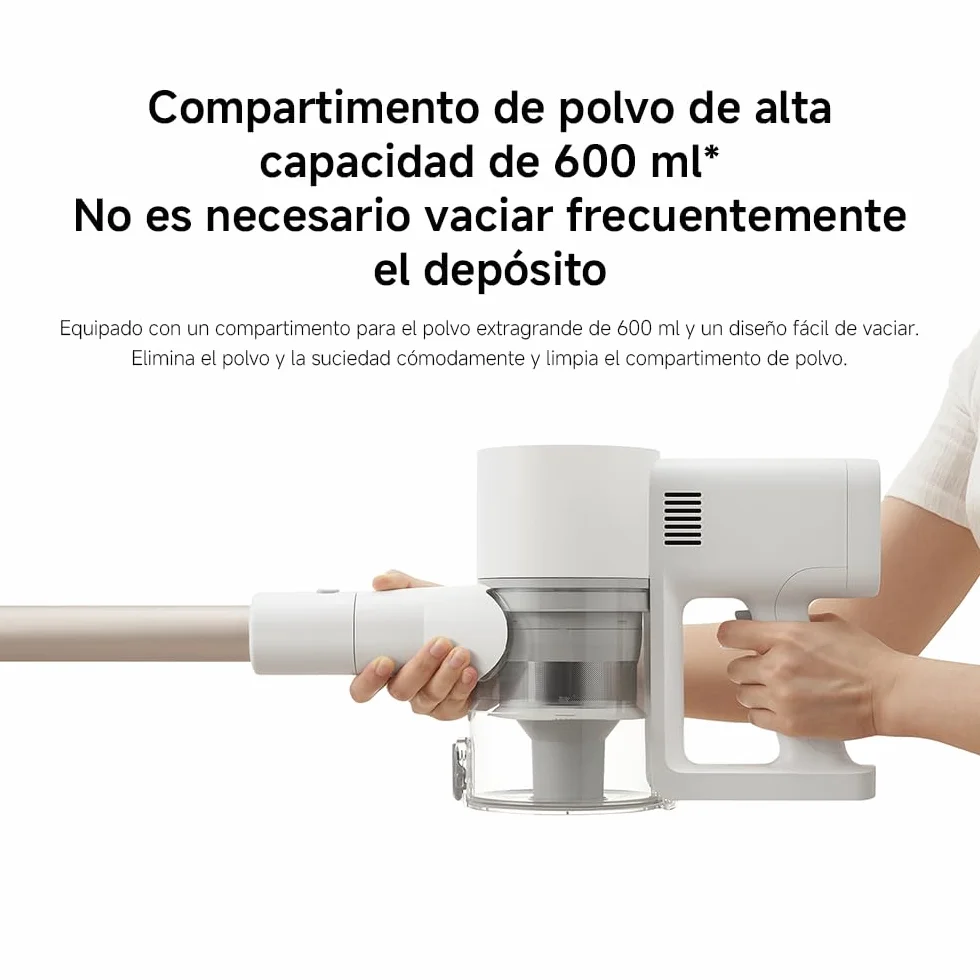 XIAOMI Aspiradora inalámbrica G20, 25 kPa, 150 AW, 60 min autonomía, filtración 99.9%, luz frontal para polvo
