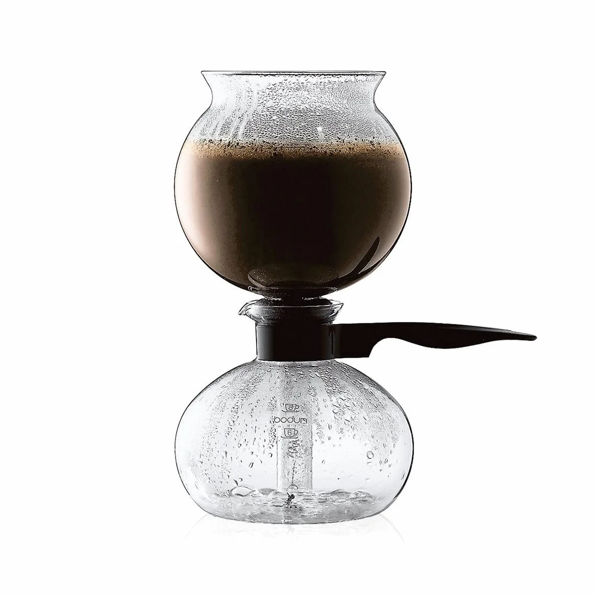 Bodum Pebo - Cafetera alambique, 1 l, Color Negro