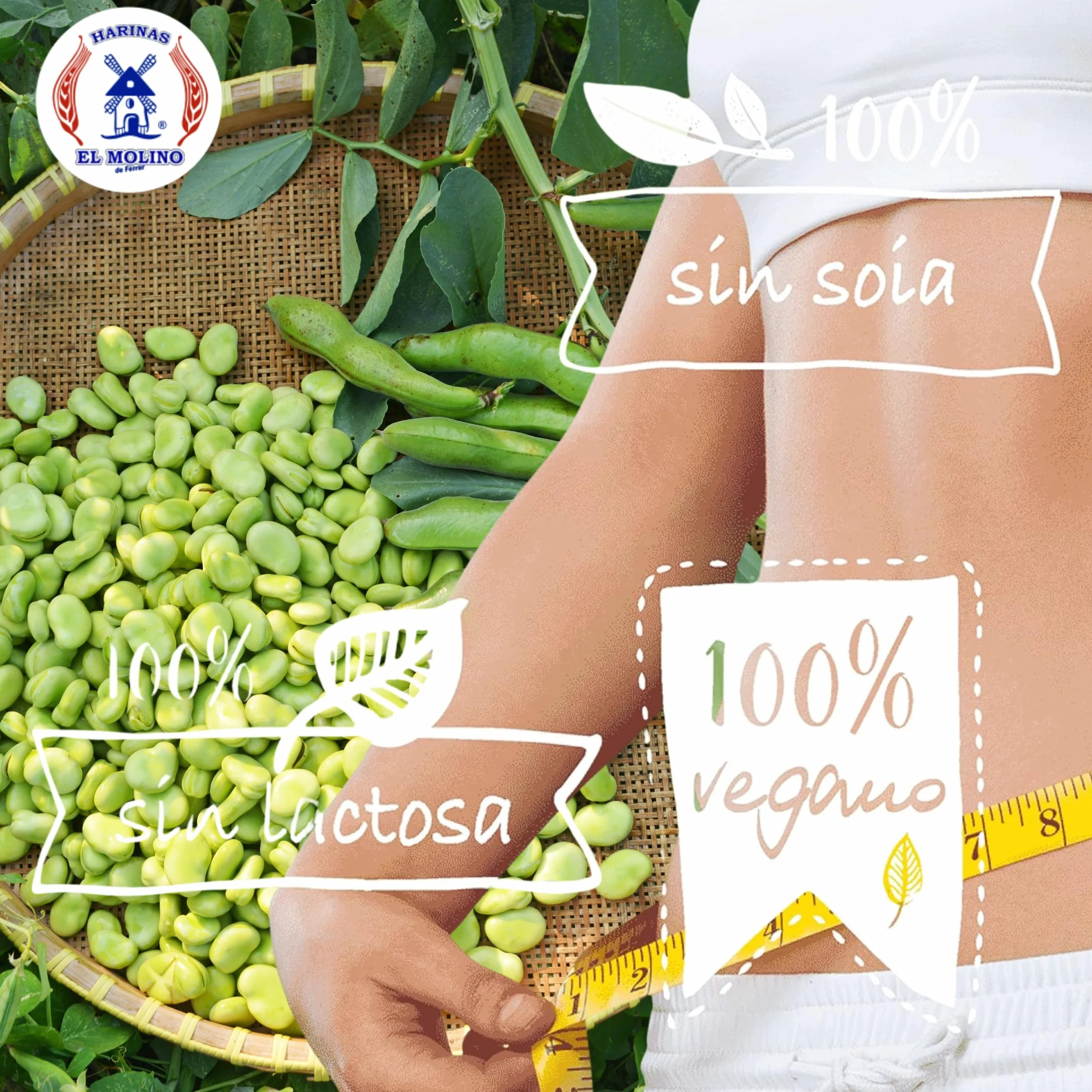 Harina de Habas El Molino 5 Kg Ideal para Ajoblanco Rebozados Guisos