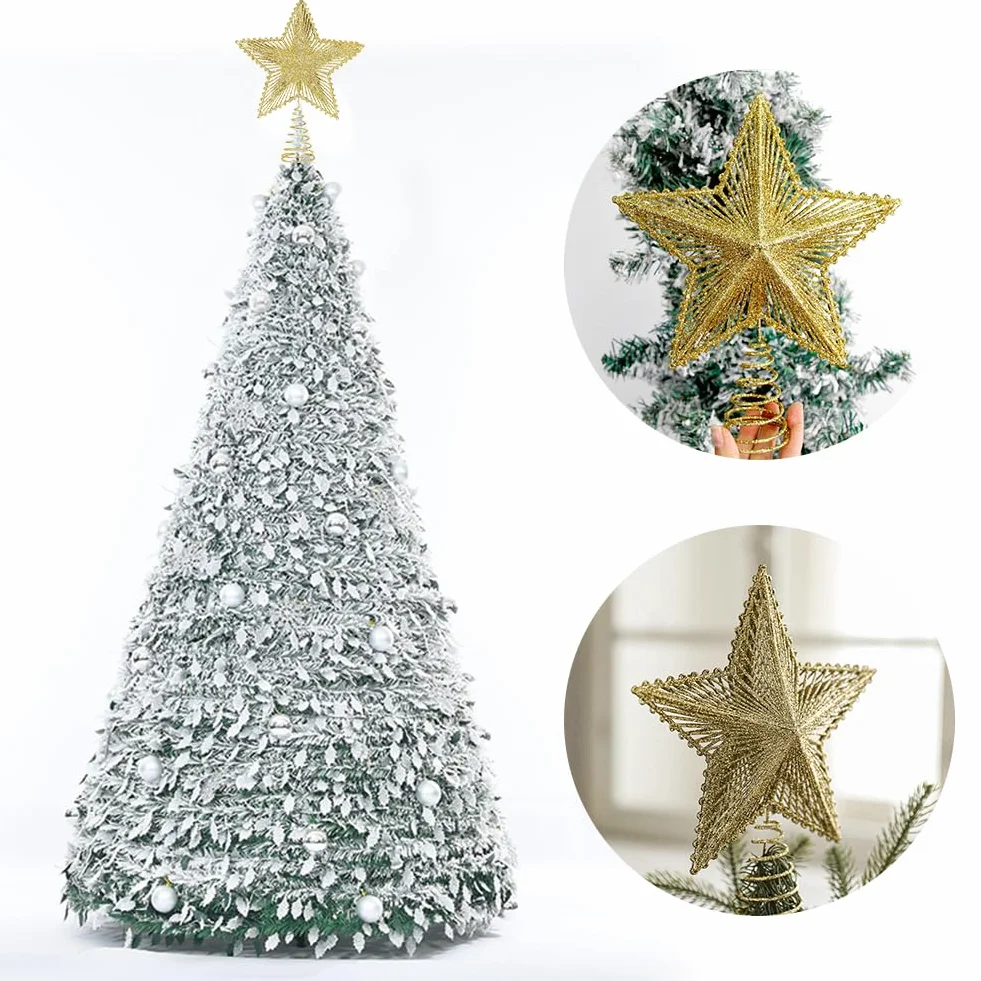 Estrella para Árbol de Navidad 23 x 20cm, Adorno Decoración Navideña