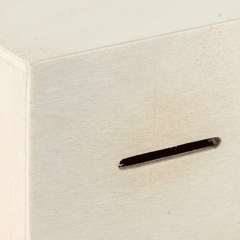 Ideen mit Herz Hucha de madera 10,2 cm x 9,8 cm x 8,2 cm con cierre de plástico
