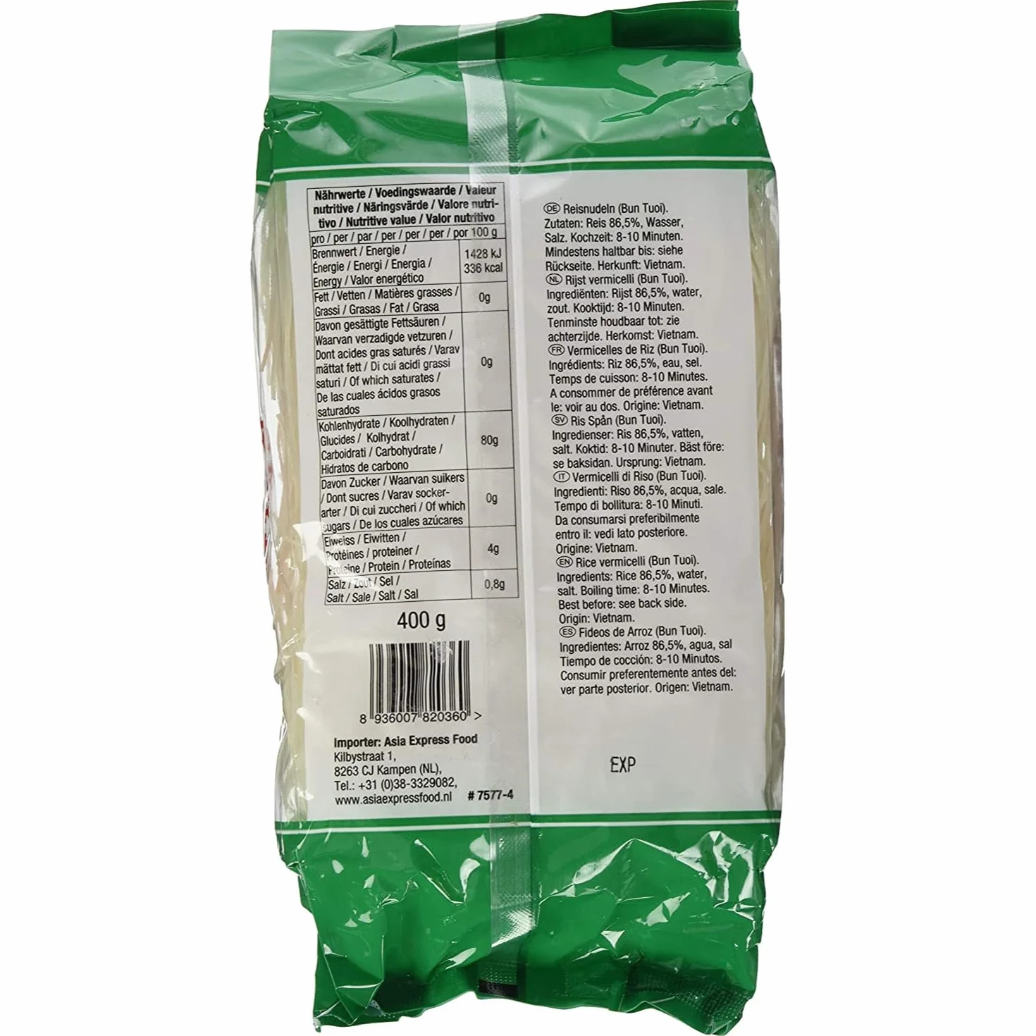 BAMBOO TREE Vermicelli de Arroz Frescos 400 GR