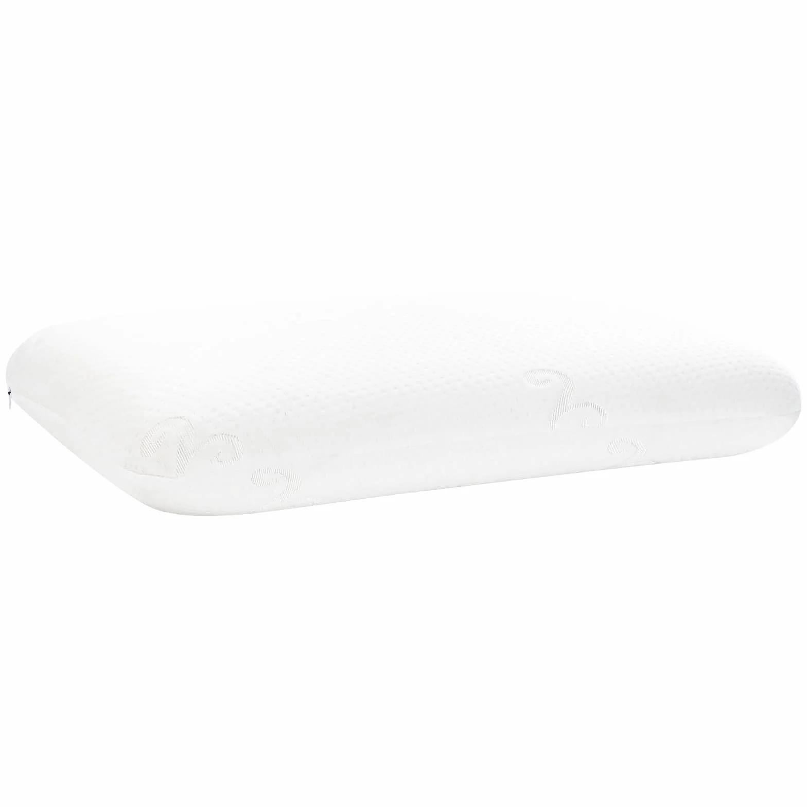 Almohada de espuma viscoelástica lisa blanca 50 x 30 x 10,5 cm, almohada ergonómica con espuma viscoelástica para dormir de lado y soporte cervical en el dormitorio, transpirable y lavable