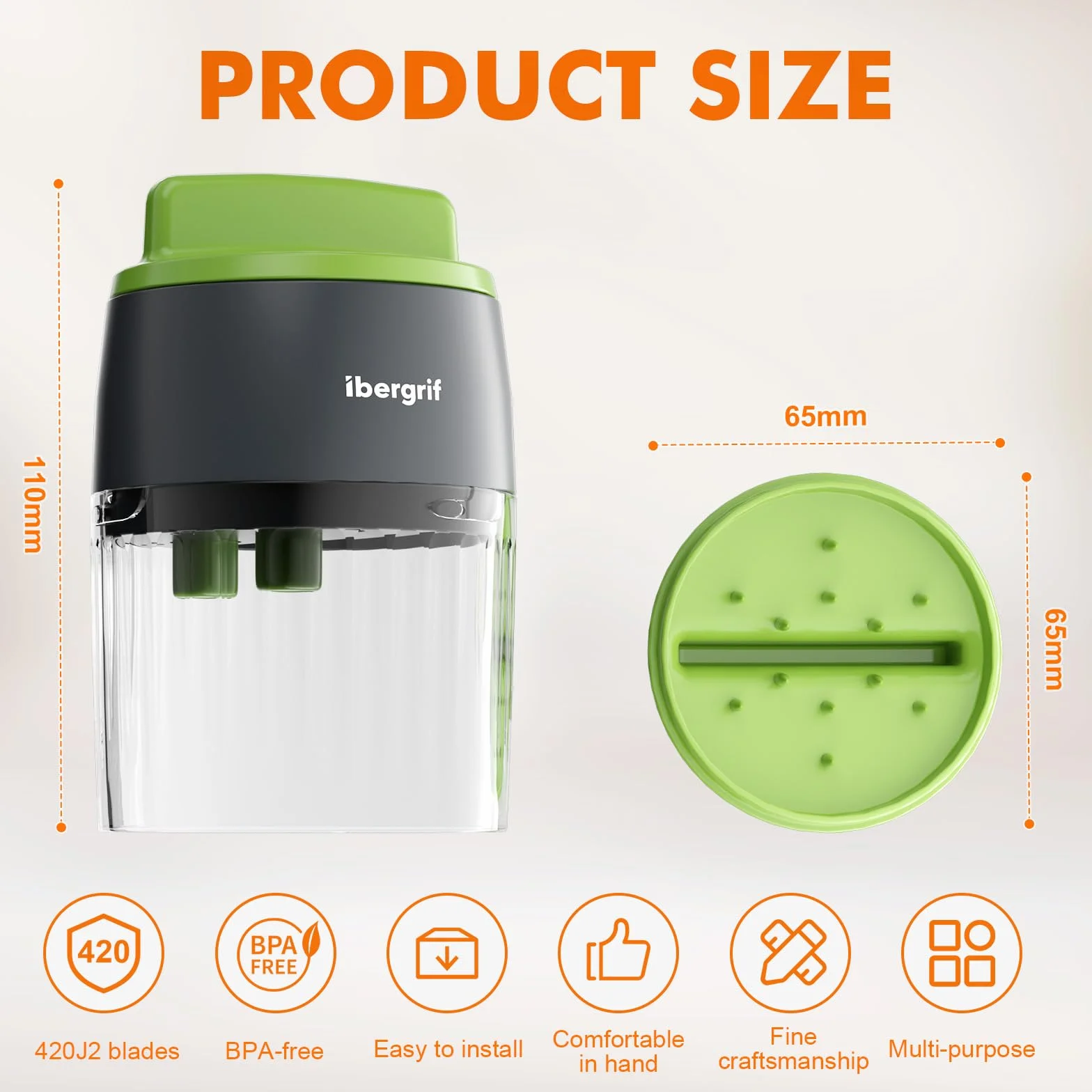 Ibergrif M522 Espiralizador de Verduras 4 en 1 Cortador Calabacin Libre de BPA