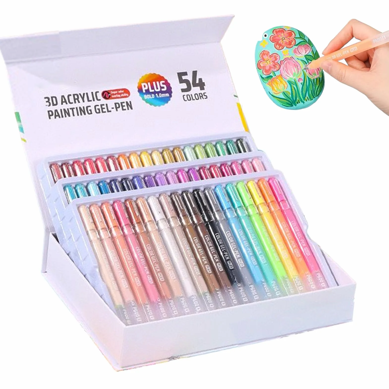 Rotuladores de Pintura Acrílica Marcadores con Punta Fina de 1.0 mm | Marcadores de Gel para Pintura Acrílica para Papel, Tarjetas, Roca, Vidrio, Tela, Madera, Álbum Recortes, Colorear,