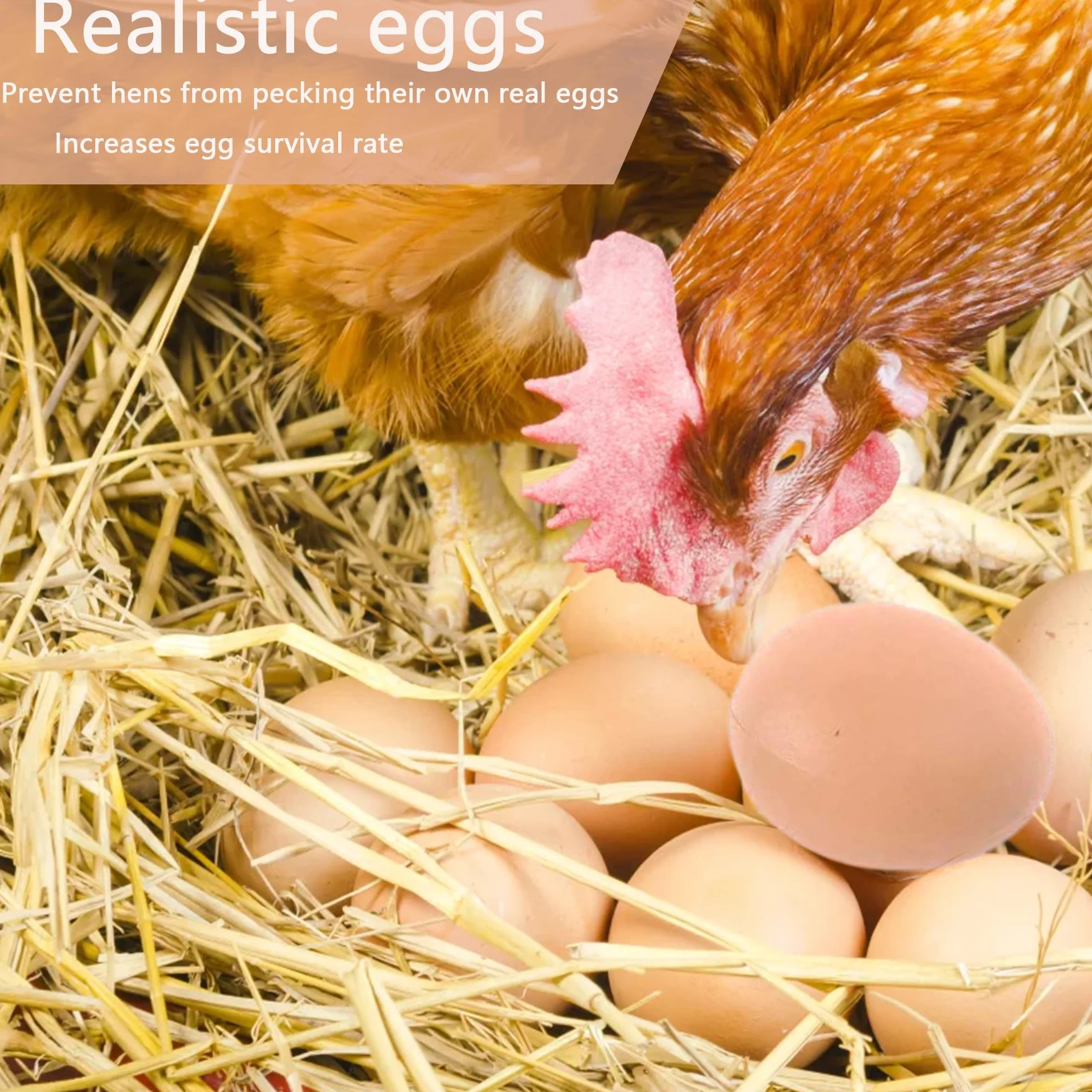 Huevos Artificiales de Plástico 20 Piezas Huevos Falsos de Poliestireno para Manualidades Marrón
