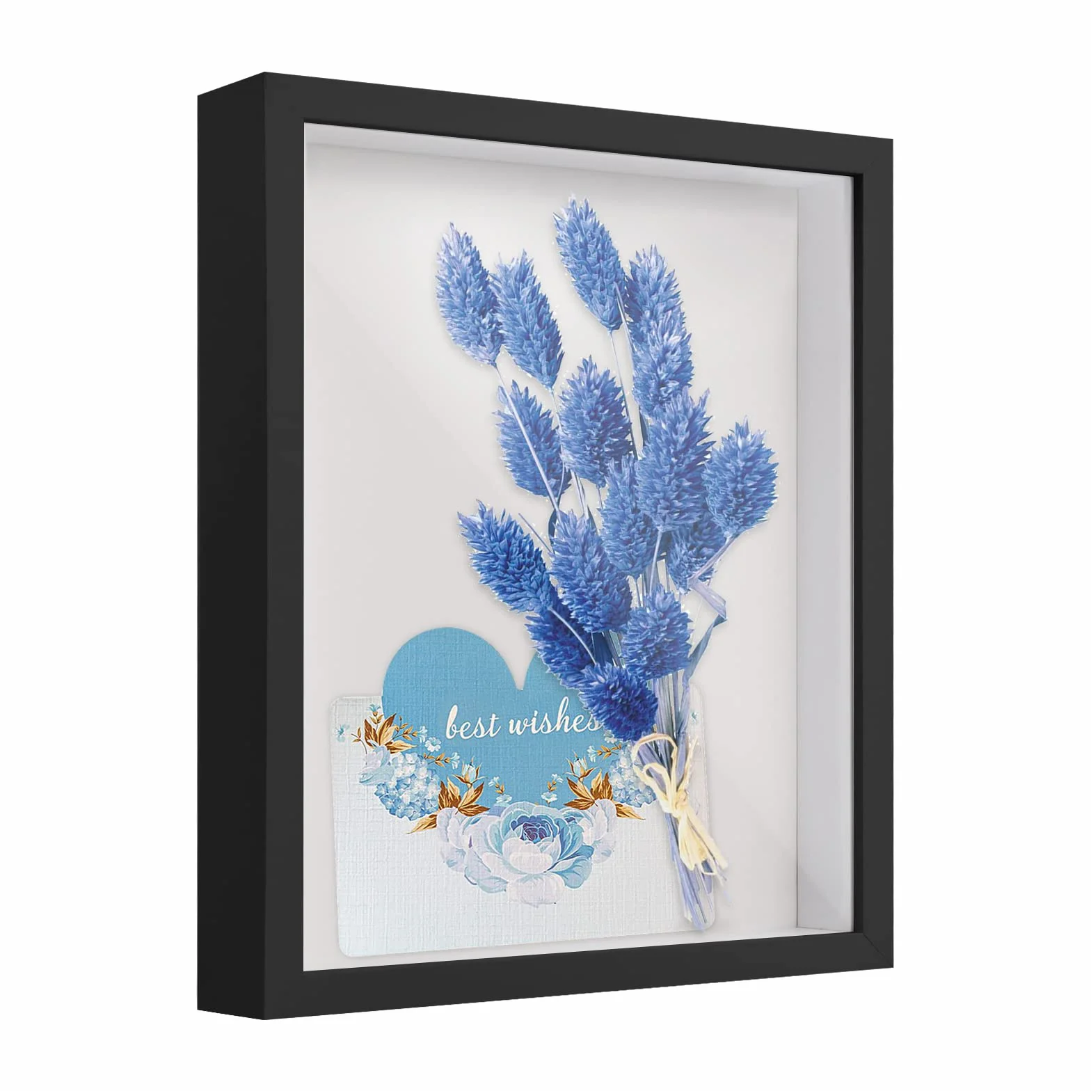 Marcos con Profundidad, 22x27cm Marcos para Cuadros 3D,Marco de Madera Profundo para Mesa Pared, Marco de Foto de Caja de Sombra 3D,Cuadros Vitrina para Medalla,Flor,Recuerdo, Manualidades,Negro (3cm)