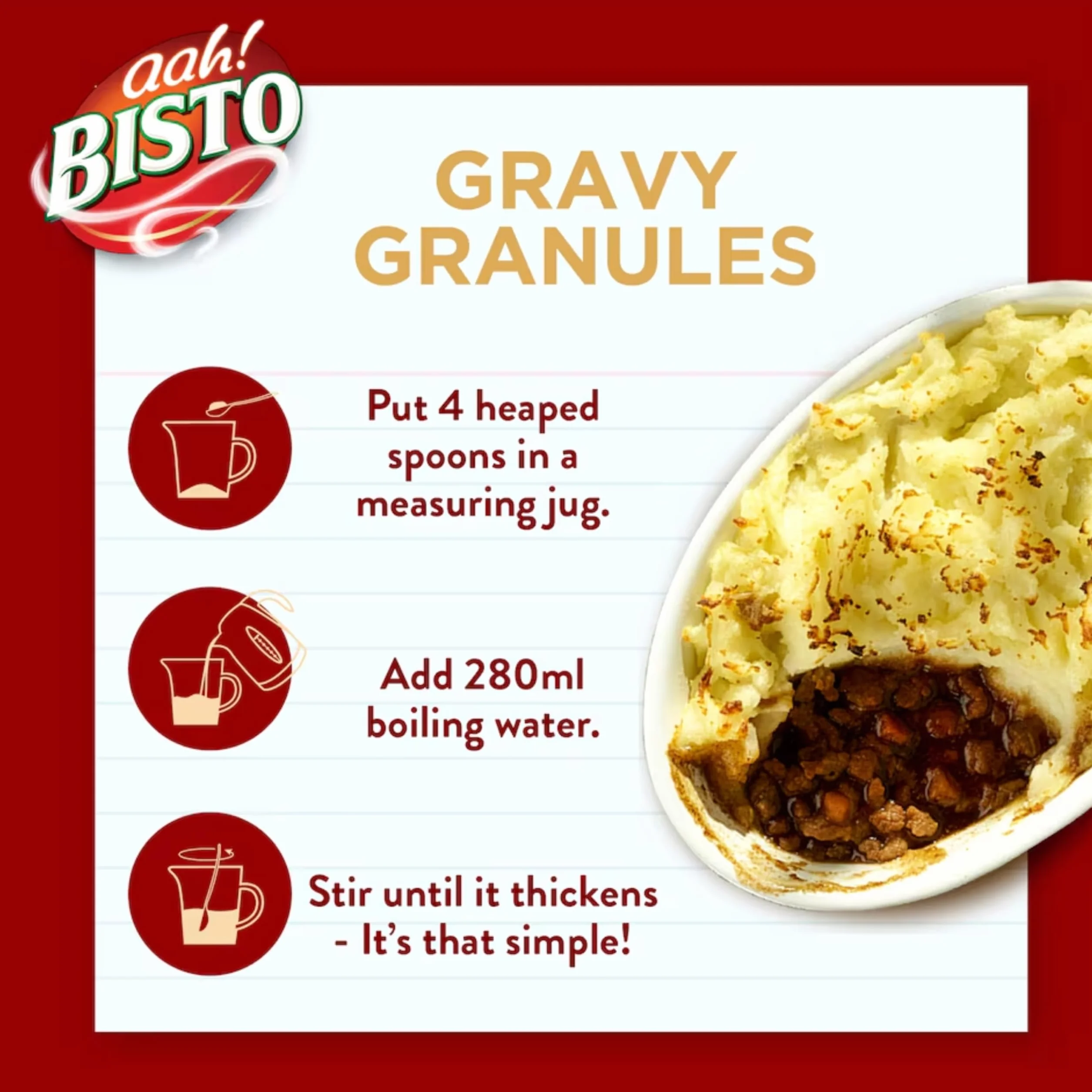 Bisto Gravy Granules 190g Salsa Inglesa Instantánea para Carne Gravy Británica Tradicional