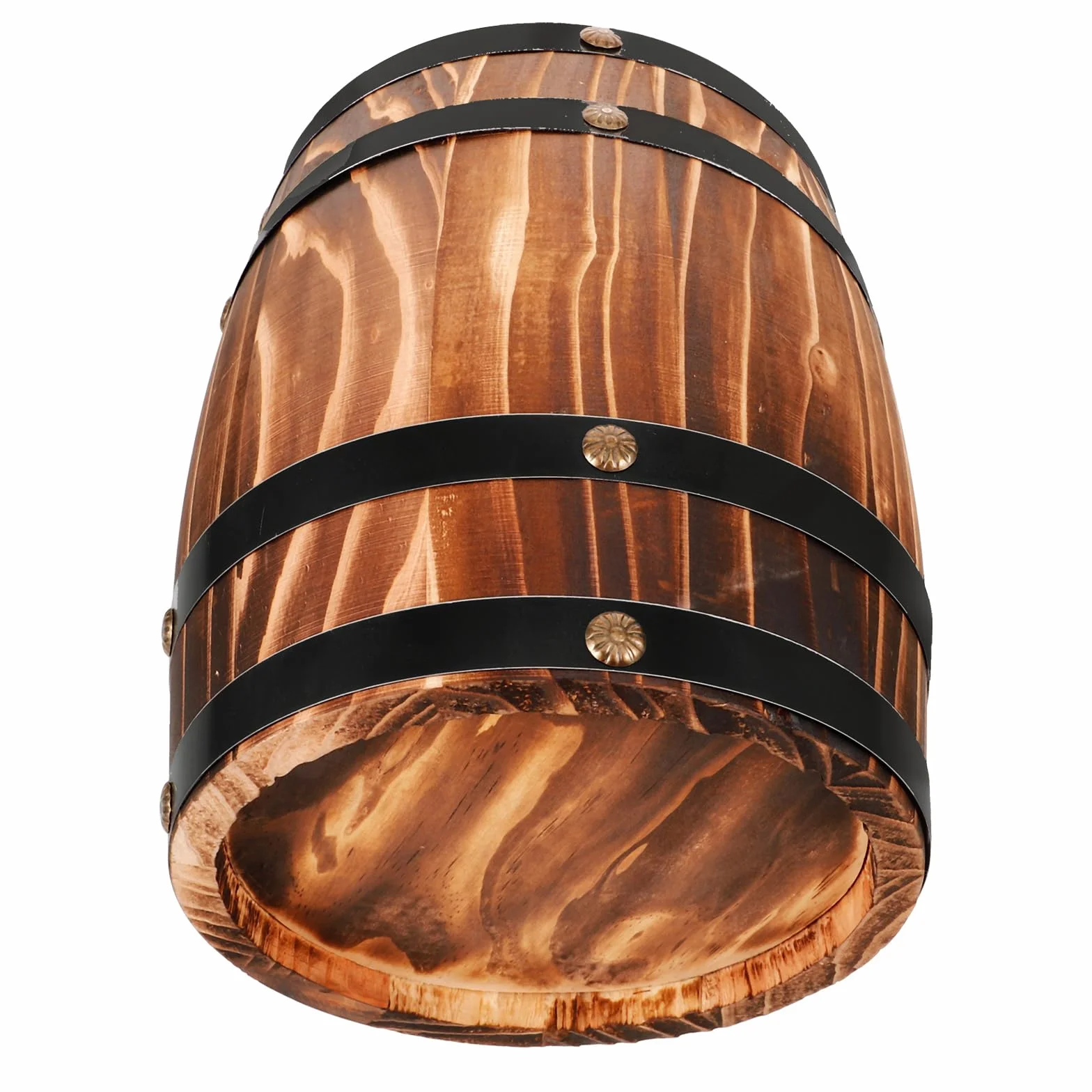 Zerodeko Barril de madera pequeño para cerveza, accesorio decorativo para fotos, barril de vino de madera, adorno rústico para bar, hogar, manualidades decorativas