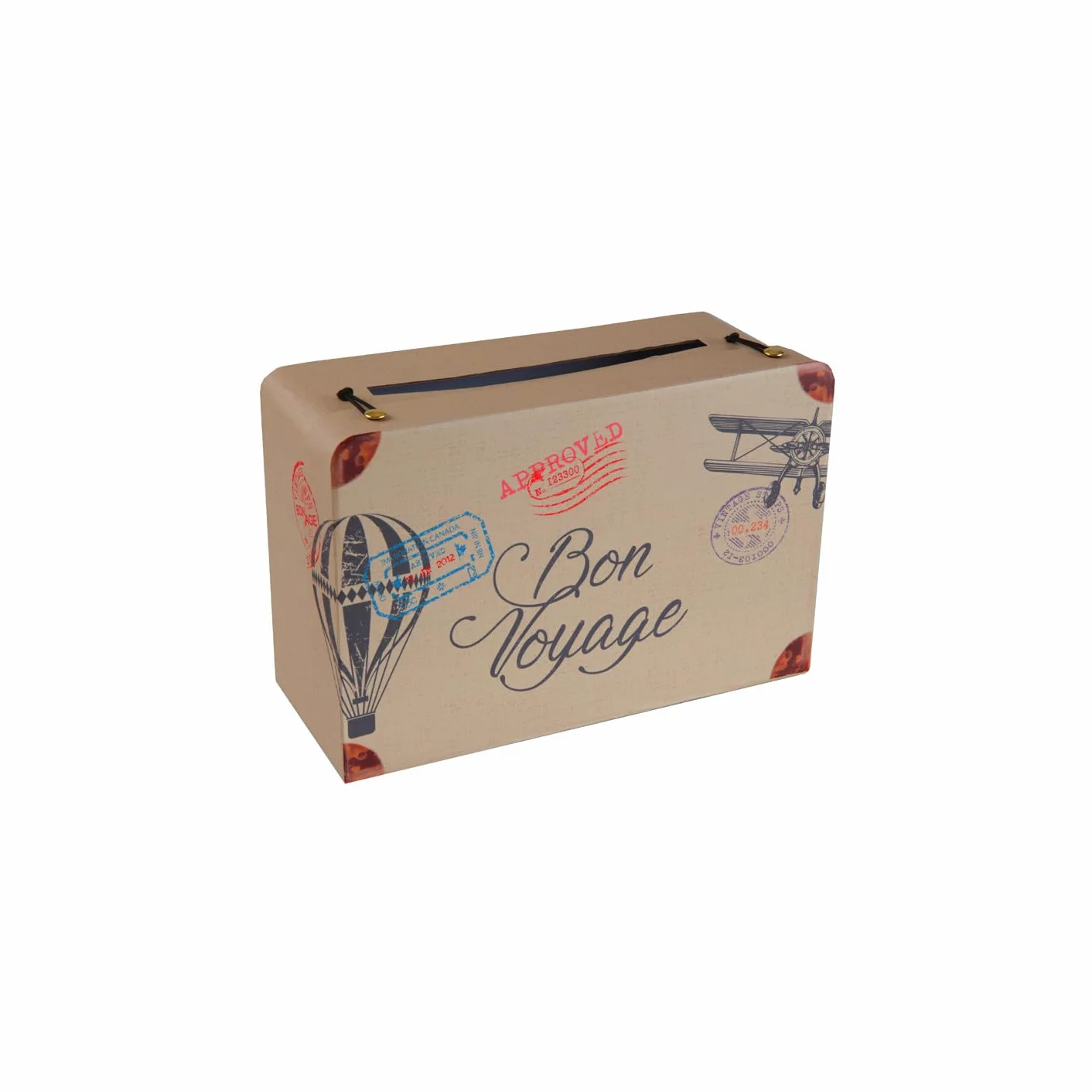 Santex Hucha con diseño Bon Voyage 24 x 16 x 10 cm multicolor