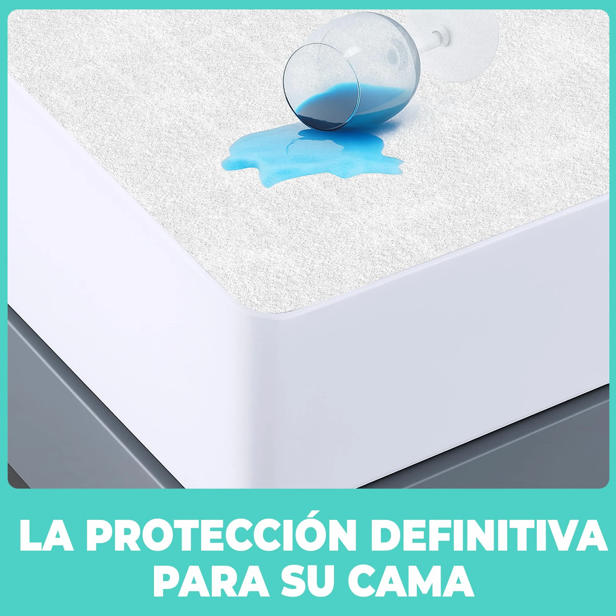 Protector Colchón 60x120 cm Funda Impermeable Algodón Sábana Cuna Hipoalergénico Antiácaros Lavable