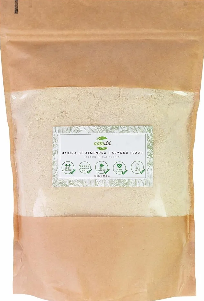Harina de Almendra 1kg KETO Extrafina Blanqueada 100% Almendra Natural Sin Gluten Rica en Proteína y Fibra