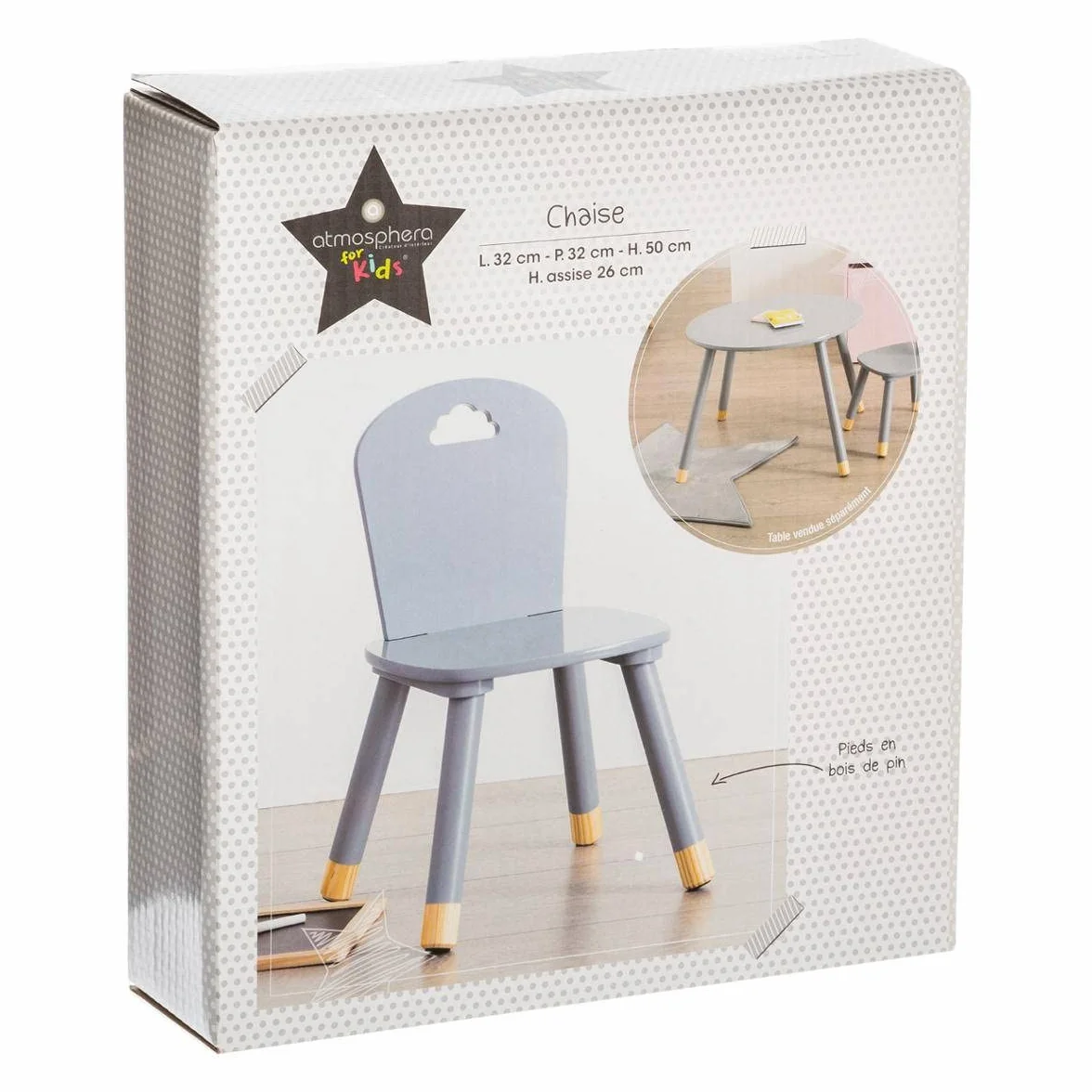 Atmosphera - Silla Infantil 'Douceur' Gris