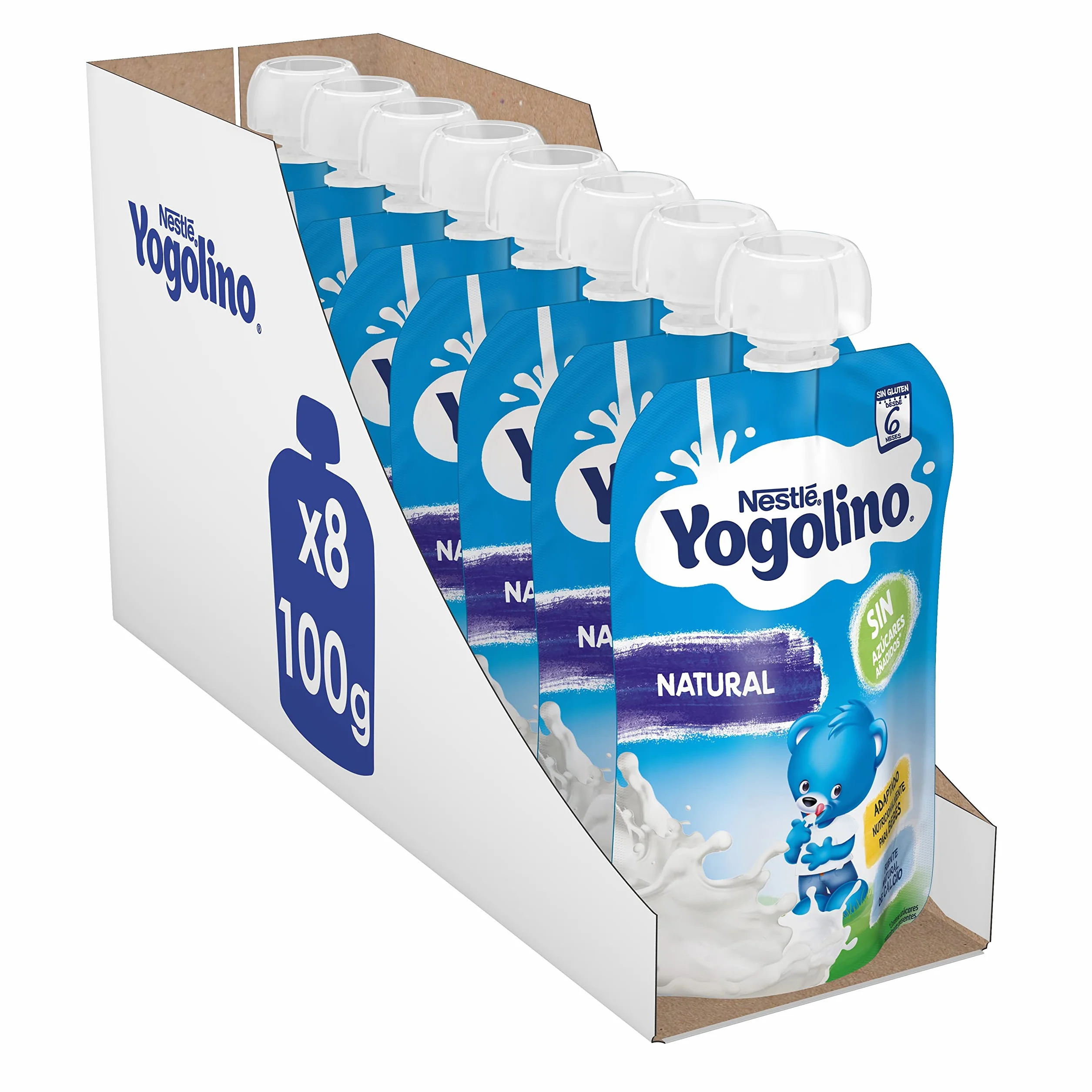 Nestlé Yogolino Lácteo infantil Natural 6 Meses 8x100g