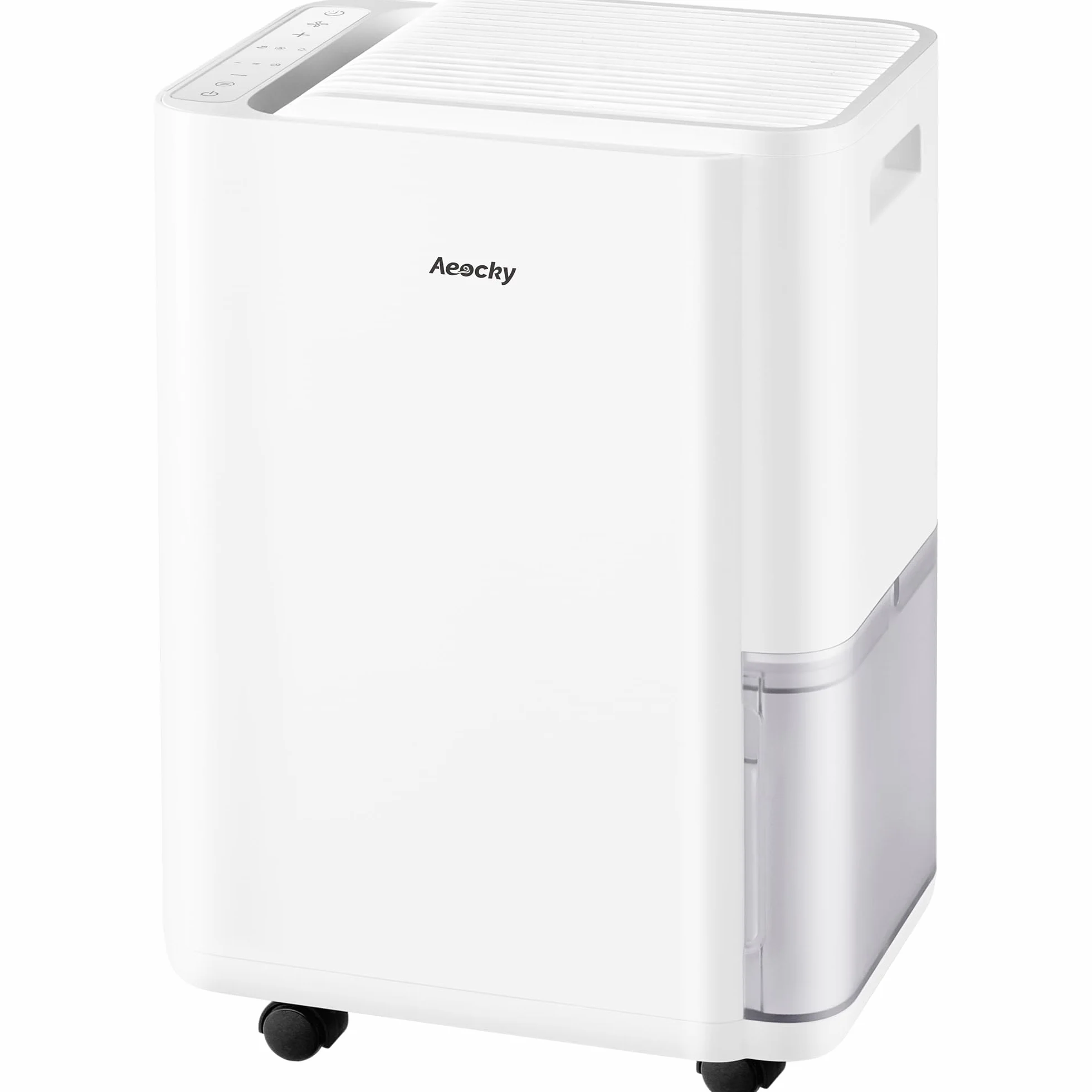 Deshumidificador 25L/d, AEOCKY Tamaño de la habitación aprox. 200 m³ (50 m²), deshumidificador inteligente con compresor y manguera de drenaje, ideal para secar la ropa, dormitorio, baño y sótano