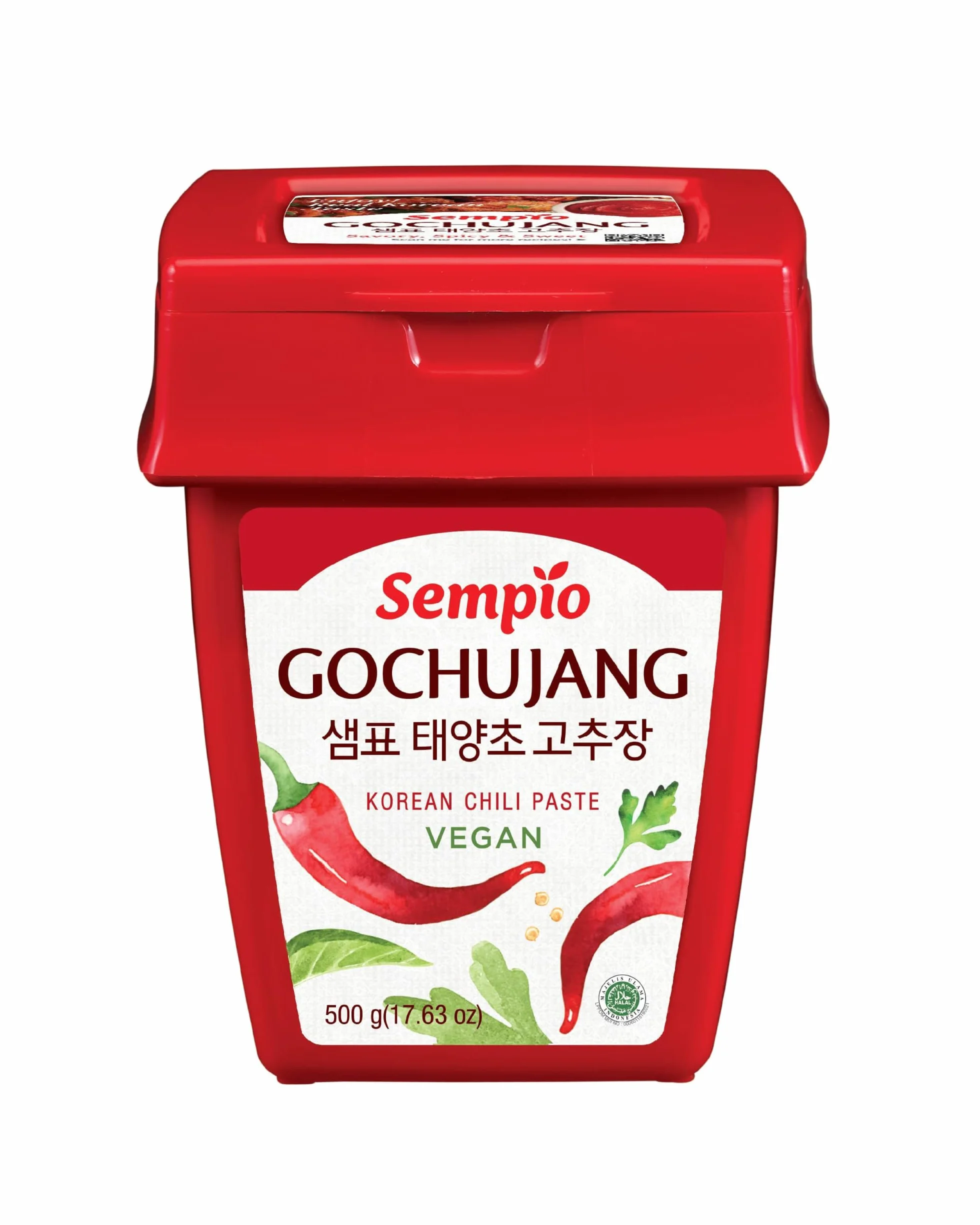 Pasta de Chile Coreana Sempio 500g - Salsa de Pimienta Roja Dulce y Picante para Tteokbokki