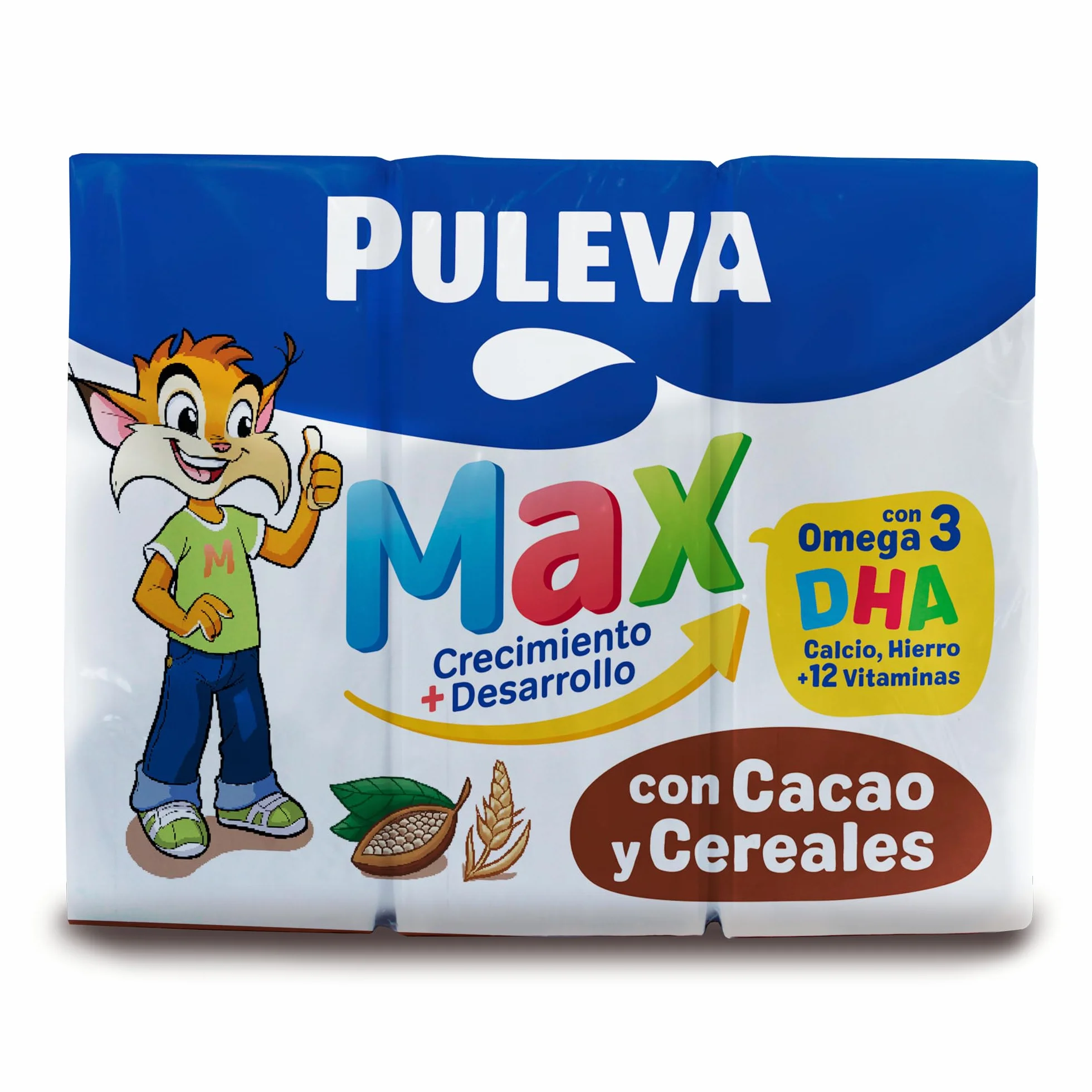 Puleva Max Cereales y Cacao Leche de Crecimiento +3 Años 10 Packs 3x200ml