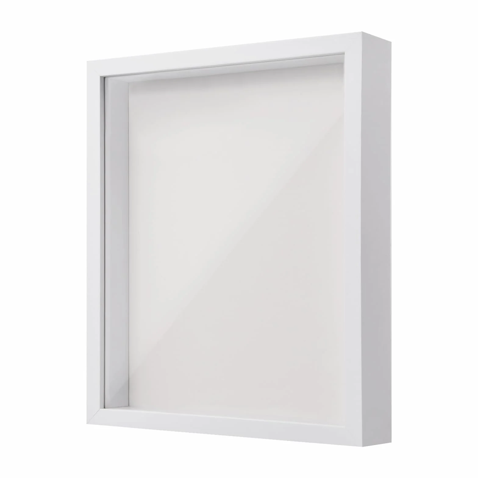Marcos con Profundidad, 22 x 27 cm Marco de Fotos de Madera, Marco de Caja de Sombra para Pared y Mesa, Marcos para Cuadros 3D, Marco de Objeto Rellenable para Medalla Recuerdo Flor (Blanco 3CM)