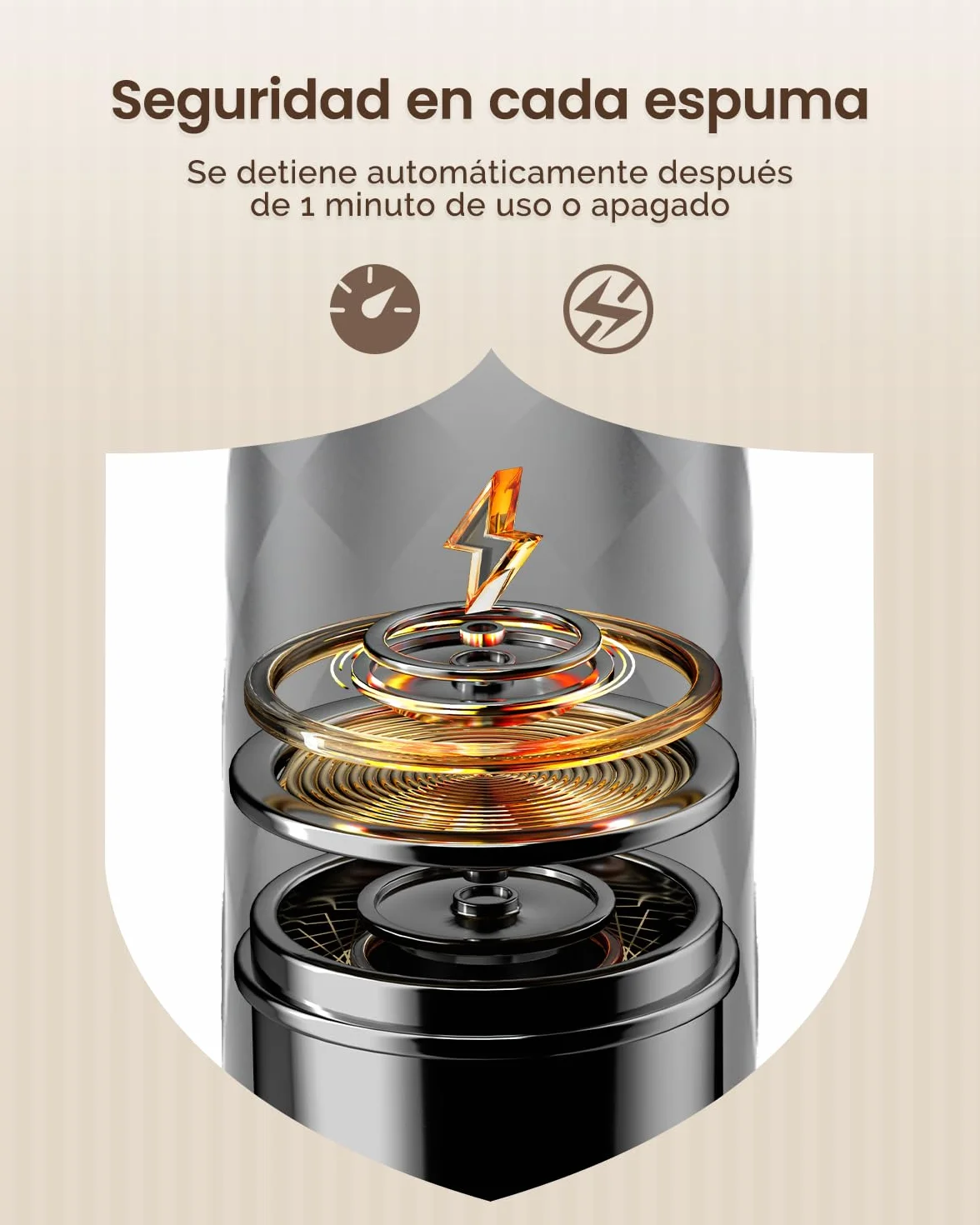Maestri House Espumador de leche recargable, máquina de espuma eléctrica de mano, impermeable, desmontable, para matcha, latte, capuchino (Gris medio y plateado)