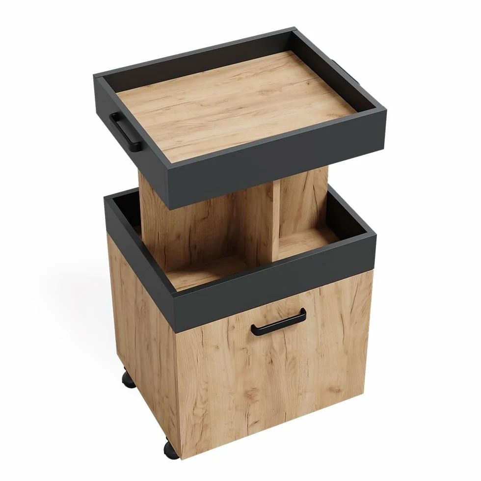 Vicco Mueble con Ruedas, Roble Dorado, 50 x 88.6 cm, con Ruedas, Flexible como Espacio de Almacenamiento Adicional