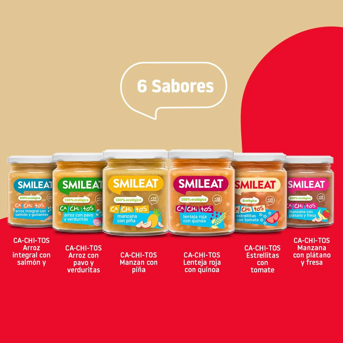 Smileat Tarrito de Ca-Chi-Tos de Estrellitas con Tomate Ecológico 230g