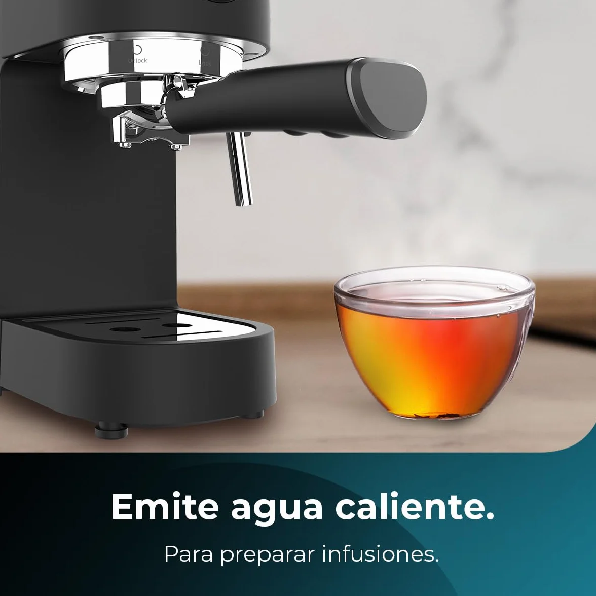Cecotec Cafetera Express Cafelizzia Fast Pro. 1350 W, Thermoblock, ForceAroma de 20bars, Vaporizador Orientable, Brazo Doble, Bandeja Calienta Tazas, Depósito de Agua Extraíble