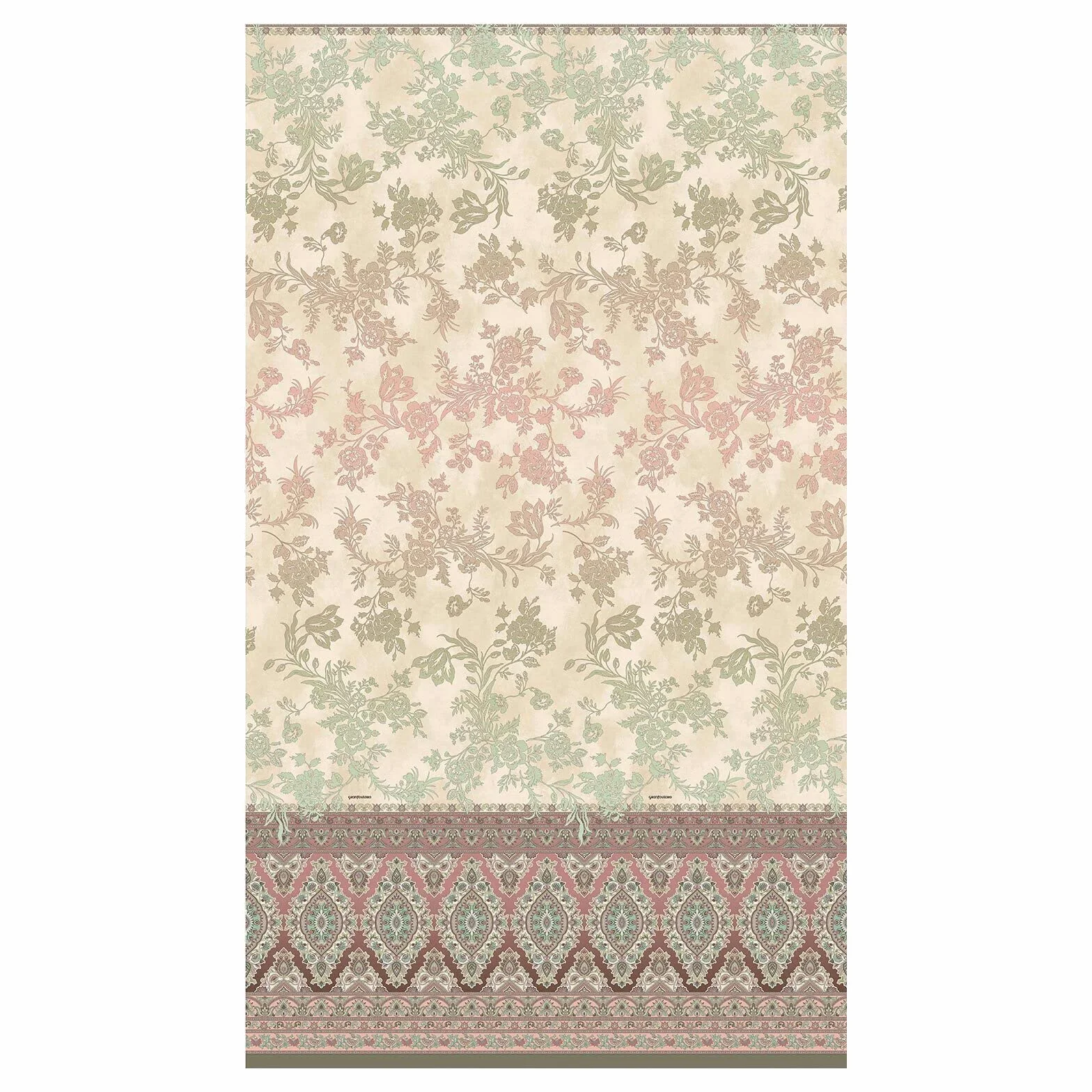 Bassetti AGRIGENTO 9322039 - Foulard de algodón 100% en Color Beige 41, Dimensiones: 270 x 270 cm