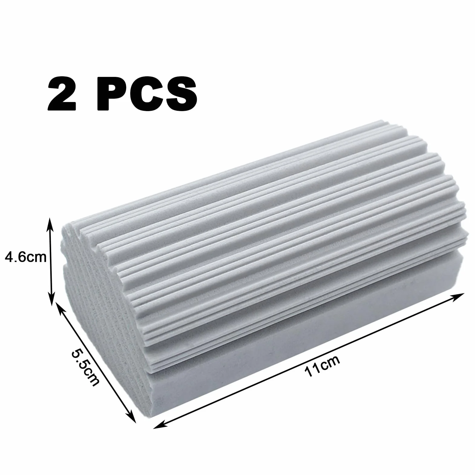 2 Piezas Esponja Atrapapolvo,Plumero de Esponja,Esponja Atrapapolvo Reutilizable,Esponja Limpieza hogar,para Limpiar Persianas, Vidrio,Limpiar el Polvo doméstico(Gris)