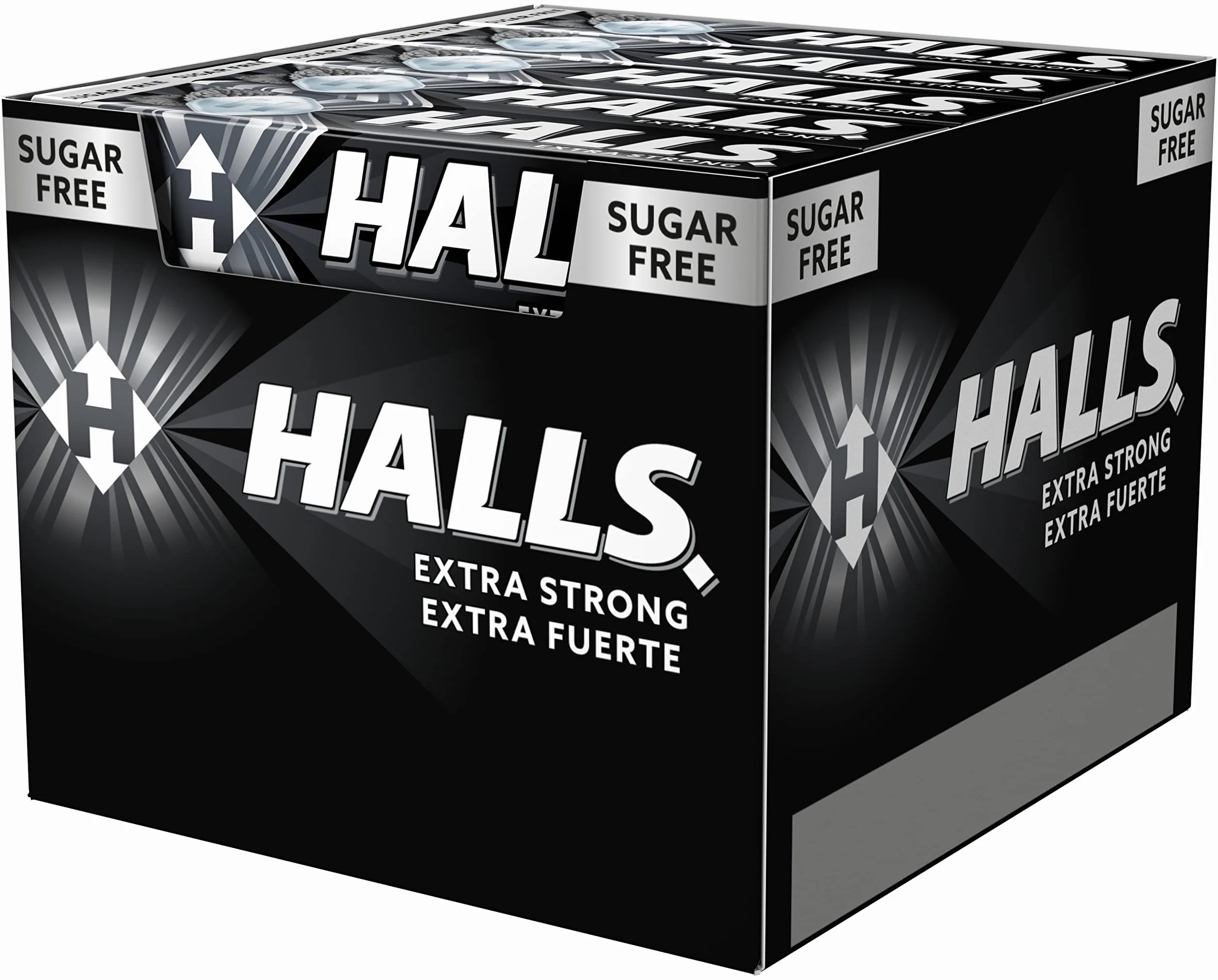 Halls Menta Fuerte Caramelo Sin Azúcar Caja 20 Sticks 32 g